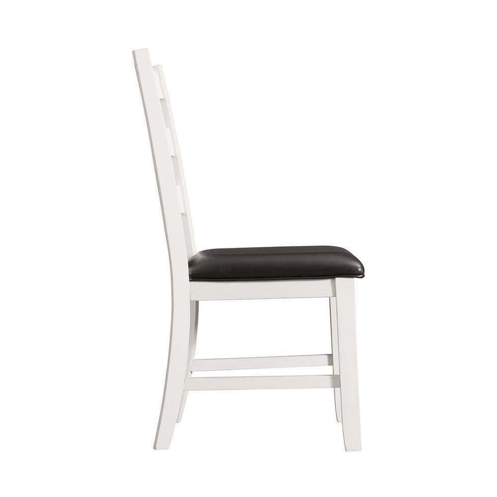 5pc Kona Dining Set Brown - Picket House Furnishings: Ladder Back Chairs, Wood Frame, Polyester Seat