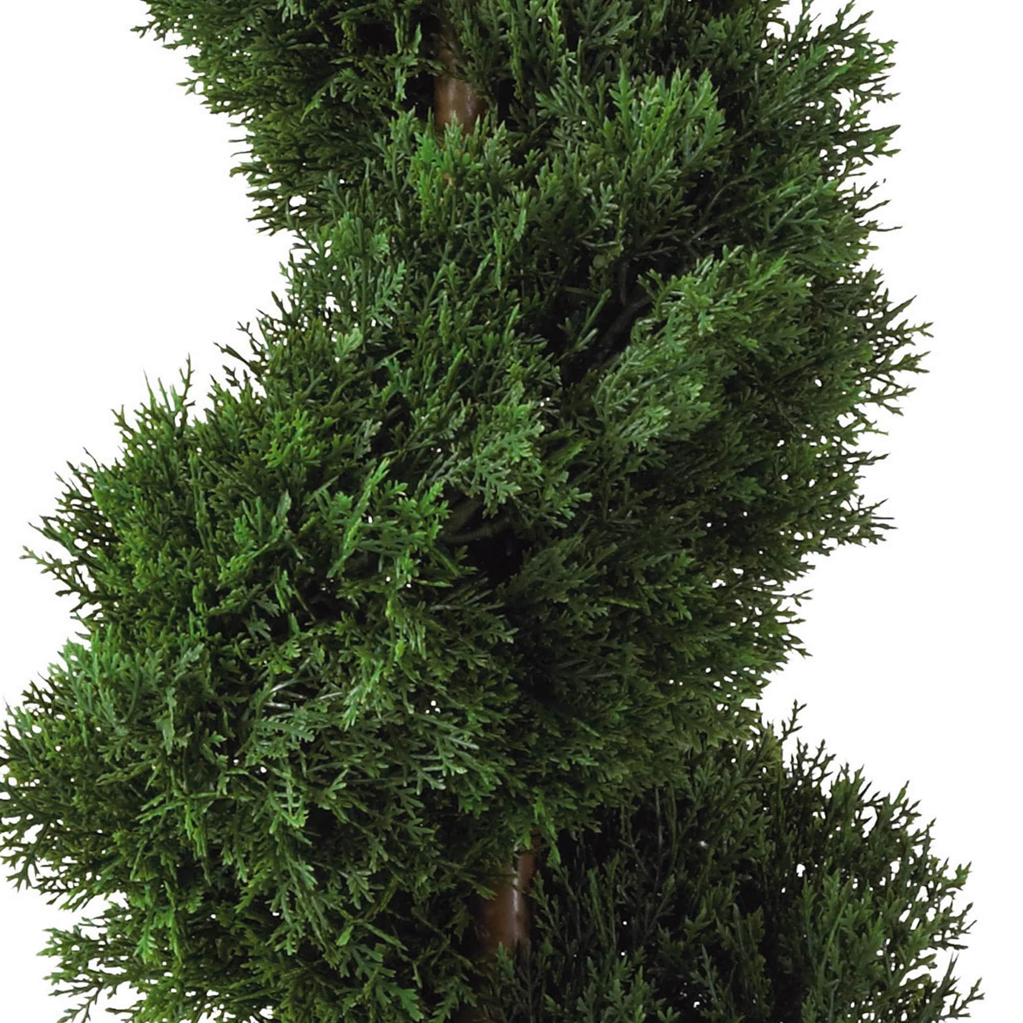 Nearly Natural 2-ft Cedar Spiral Silk Tree (Indoor/Outdoor)