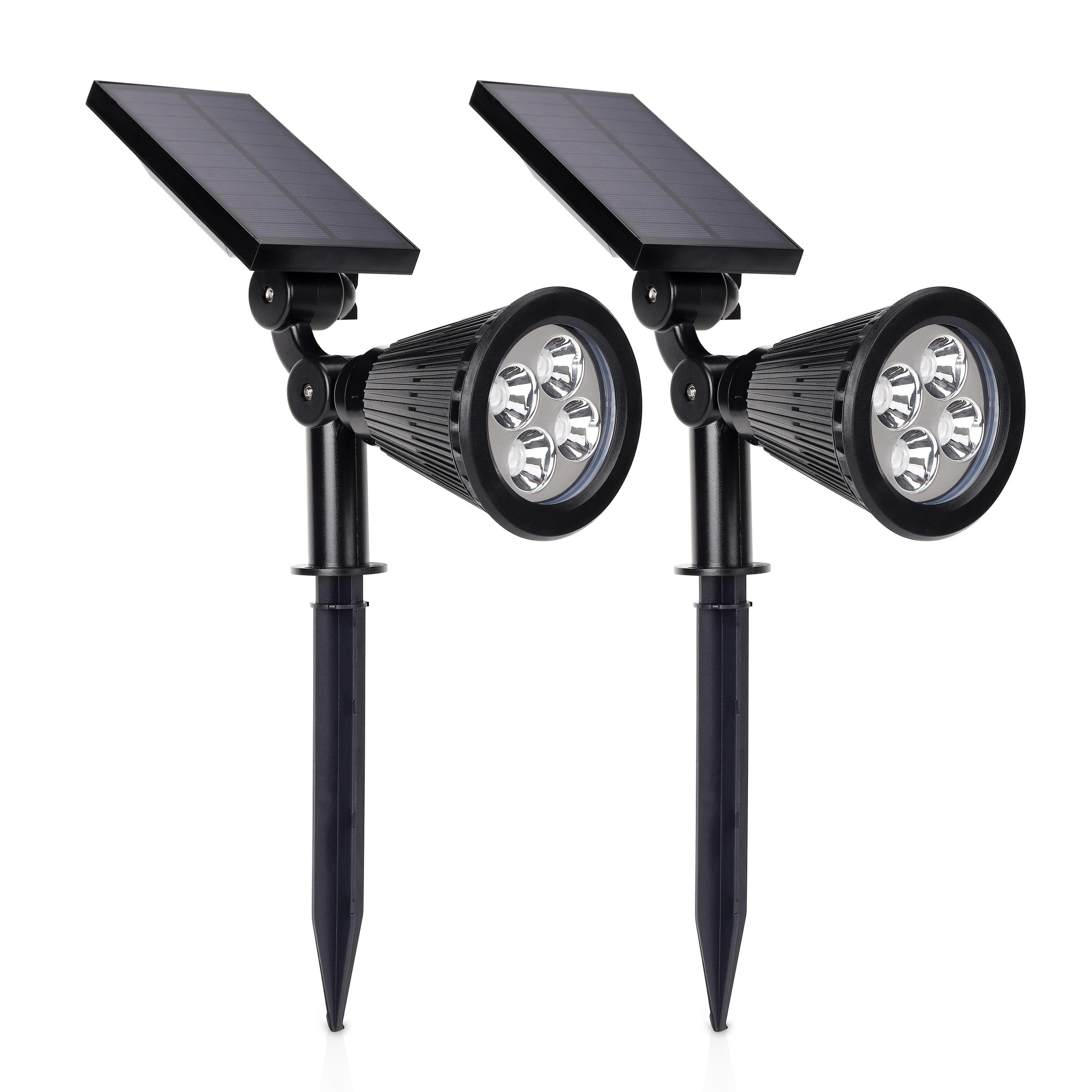 Outdoor Solar Adjustable Landscape LED Spot Lights (Set of 2)