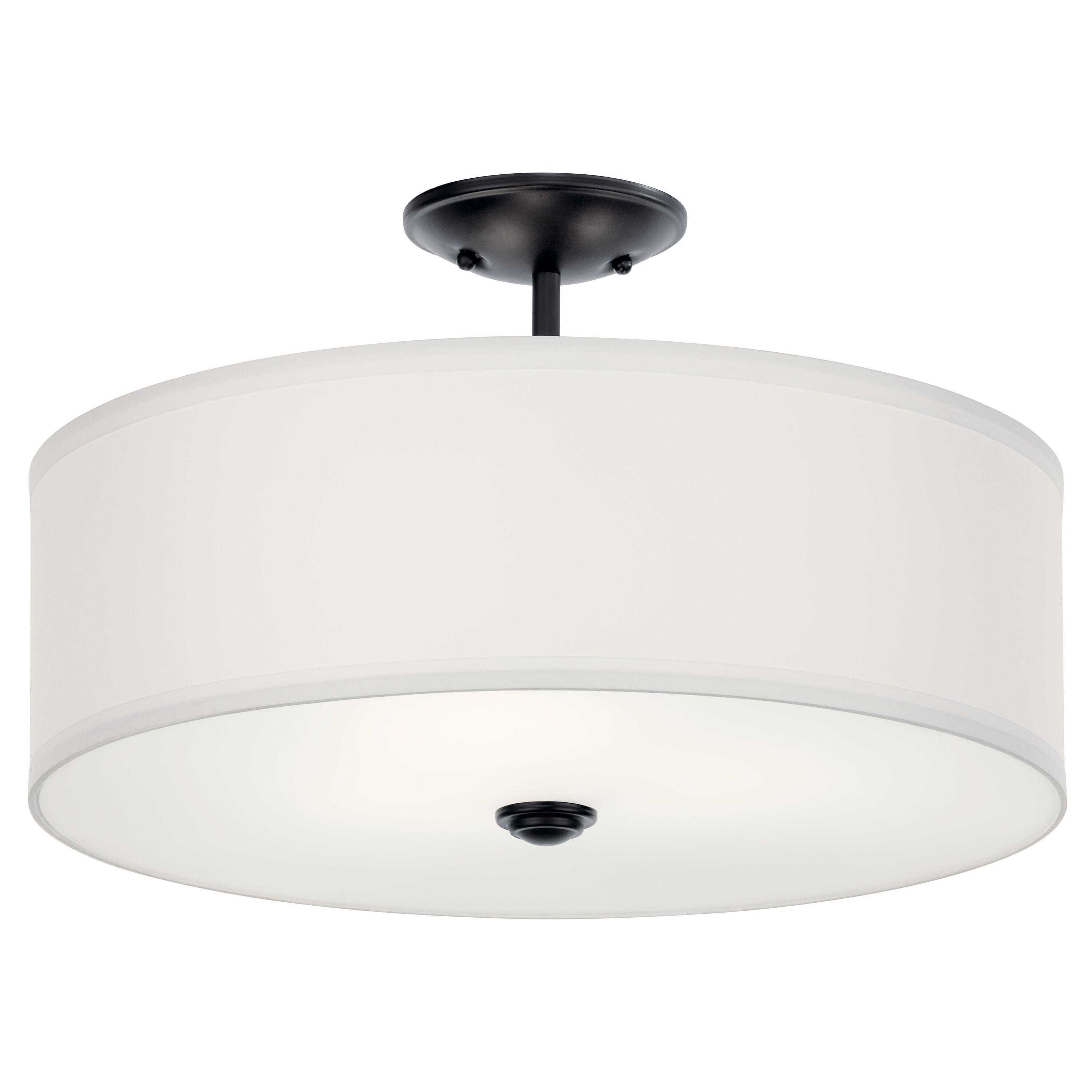 Kichler Lighting Shailene 3 - Light Semi-Flush Mount in  Black