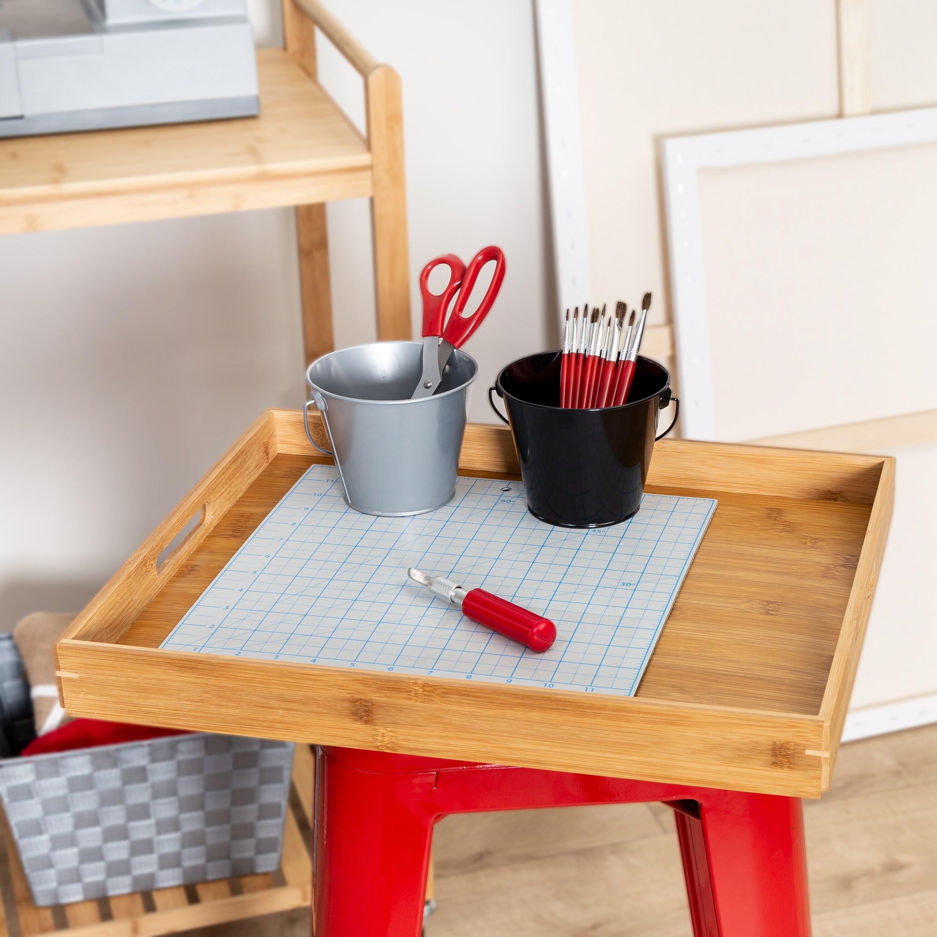 Bamboo Rolling Kitchen Cart