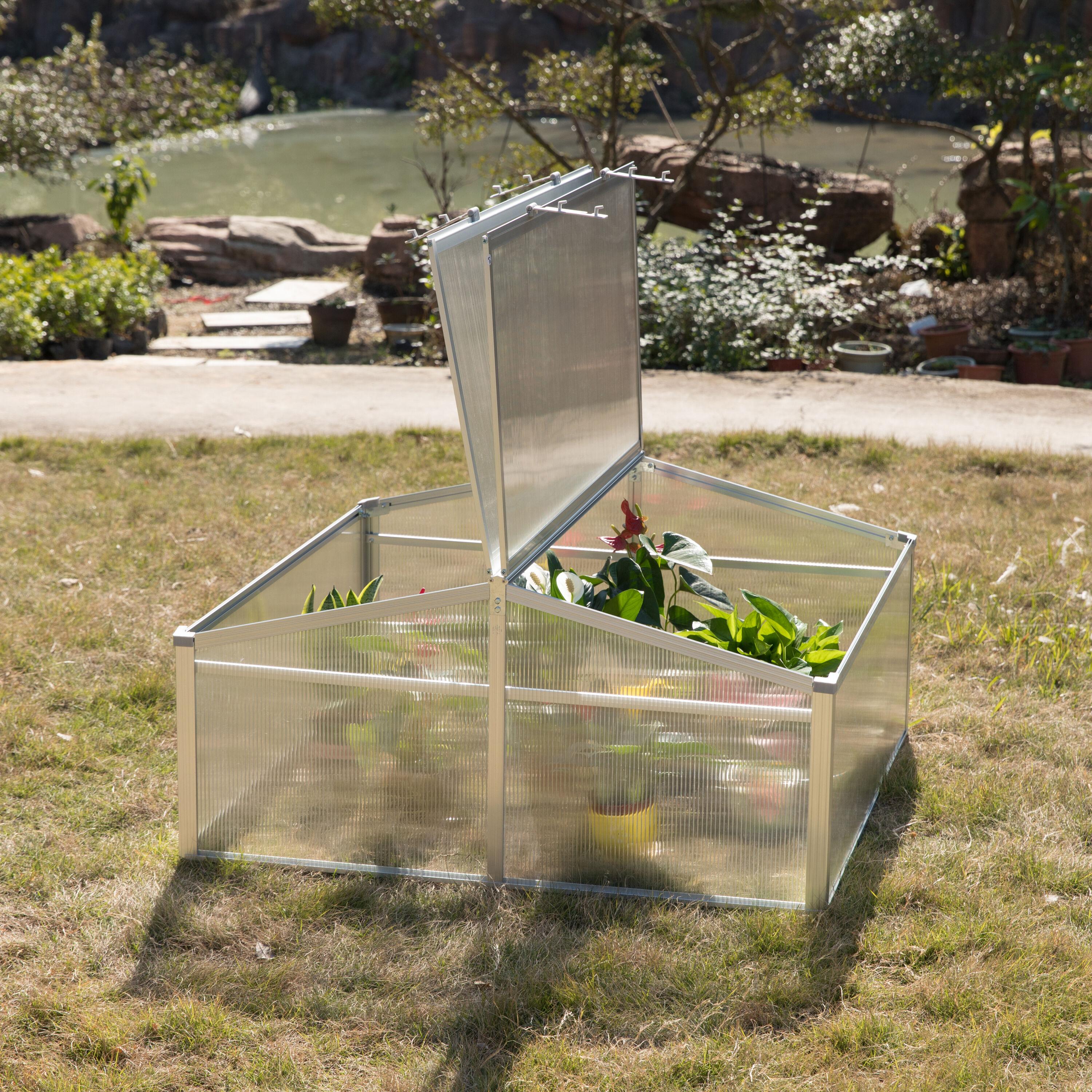 Gardenised 39.37" W x 39.37" D Mini Greenhouse