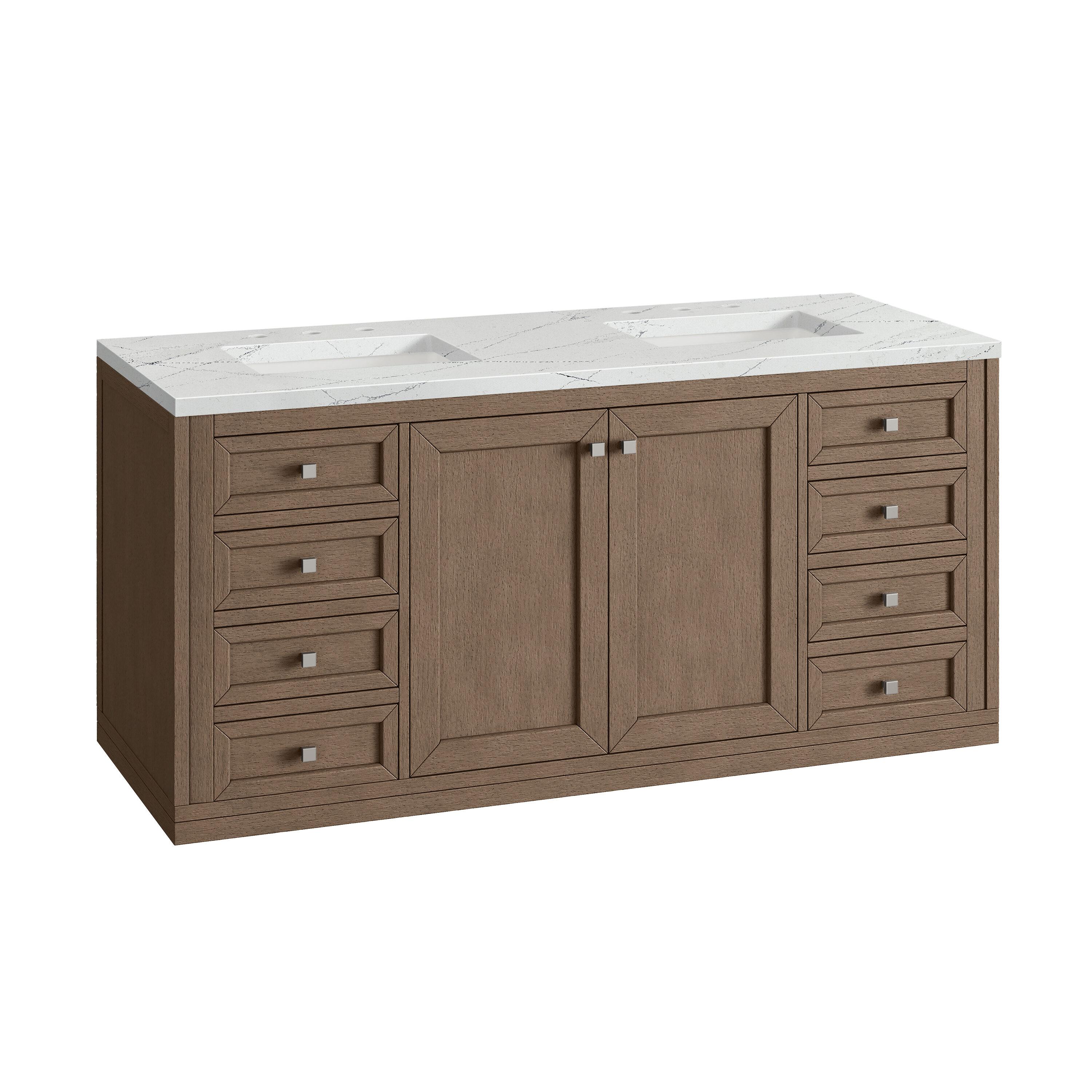 Chicago 60" Double Bathroom Vanity Set