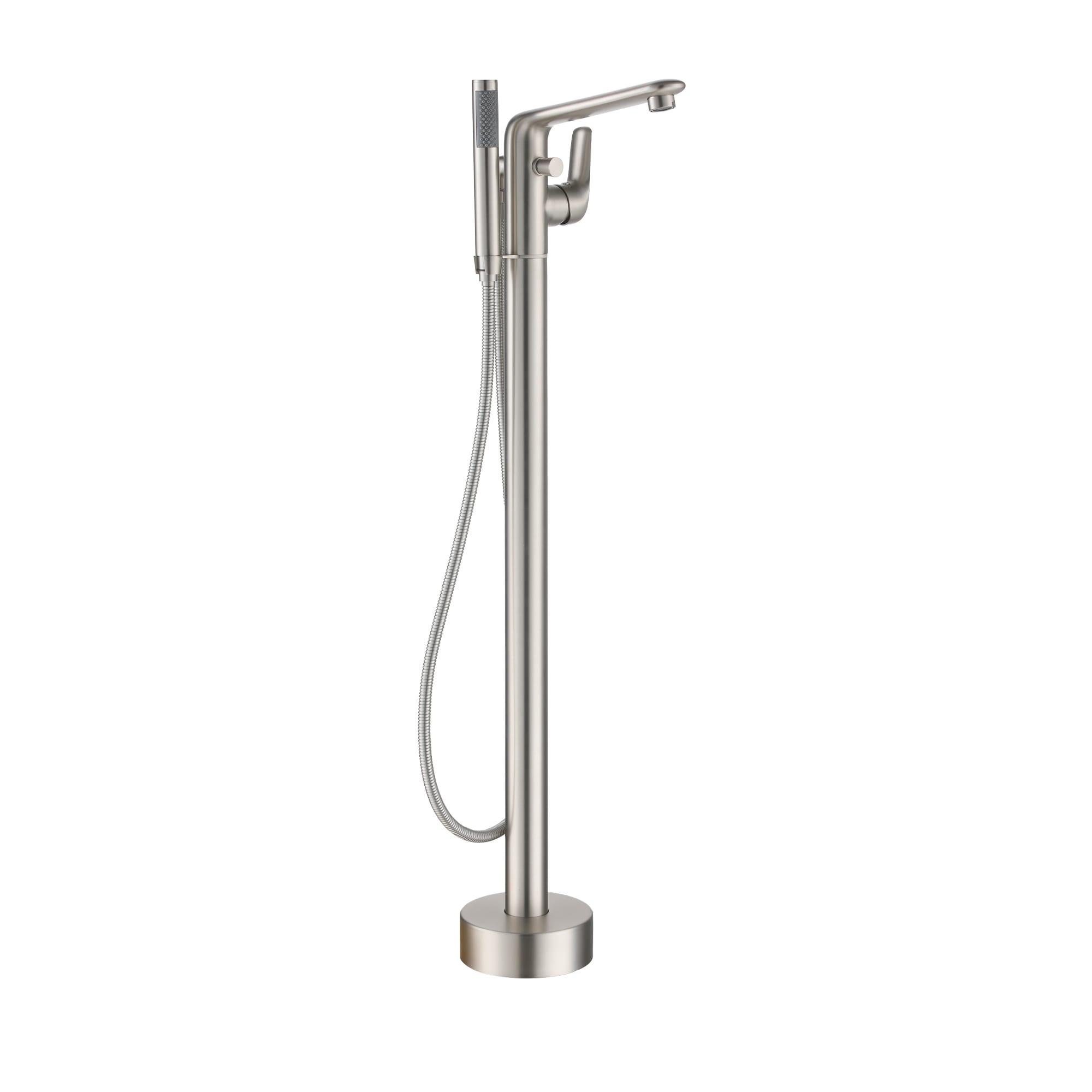 CASAINC KCLT0054-BN Single Handle Freestanding Bathtub Faucet with Diverter and Handshower