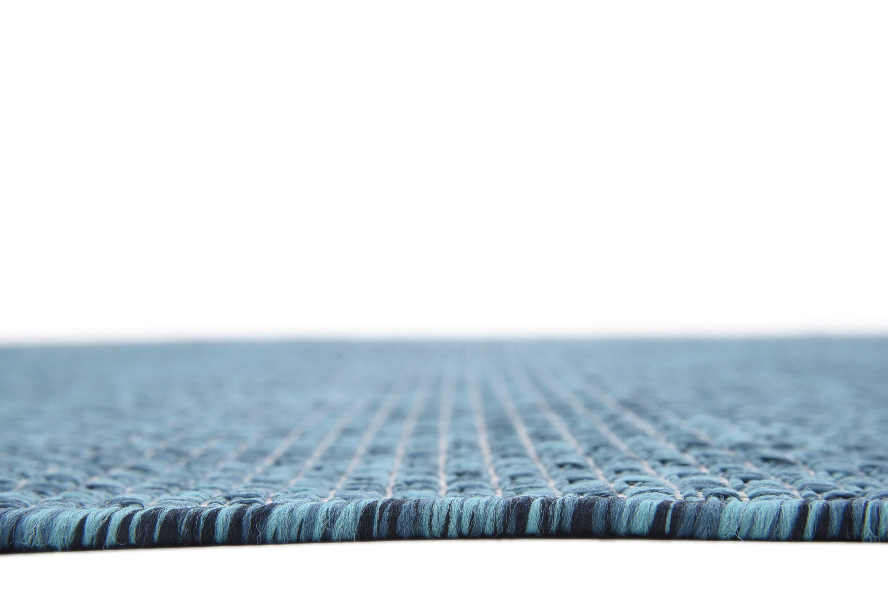 Unique Loom 7' 0 x 10' 0 Rectangle Indoor/Outdoor Solid Teal Area Rug