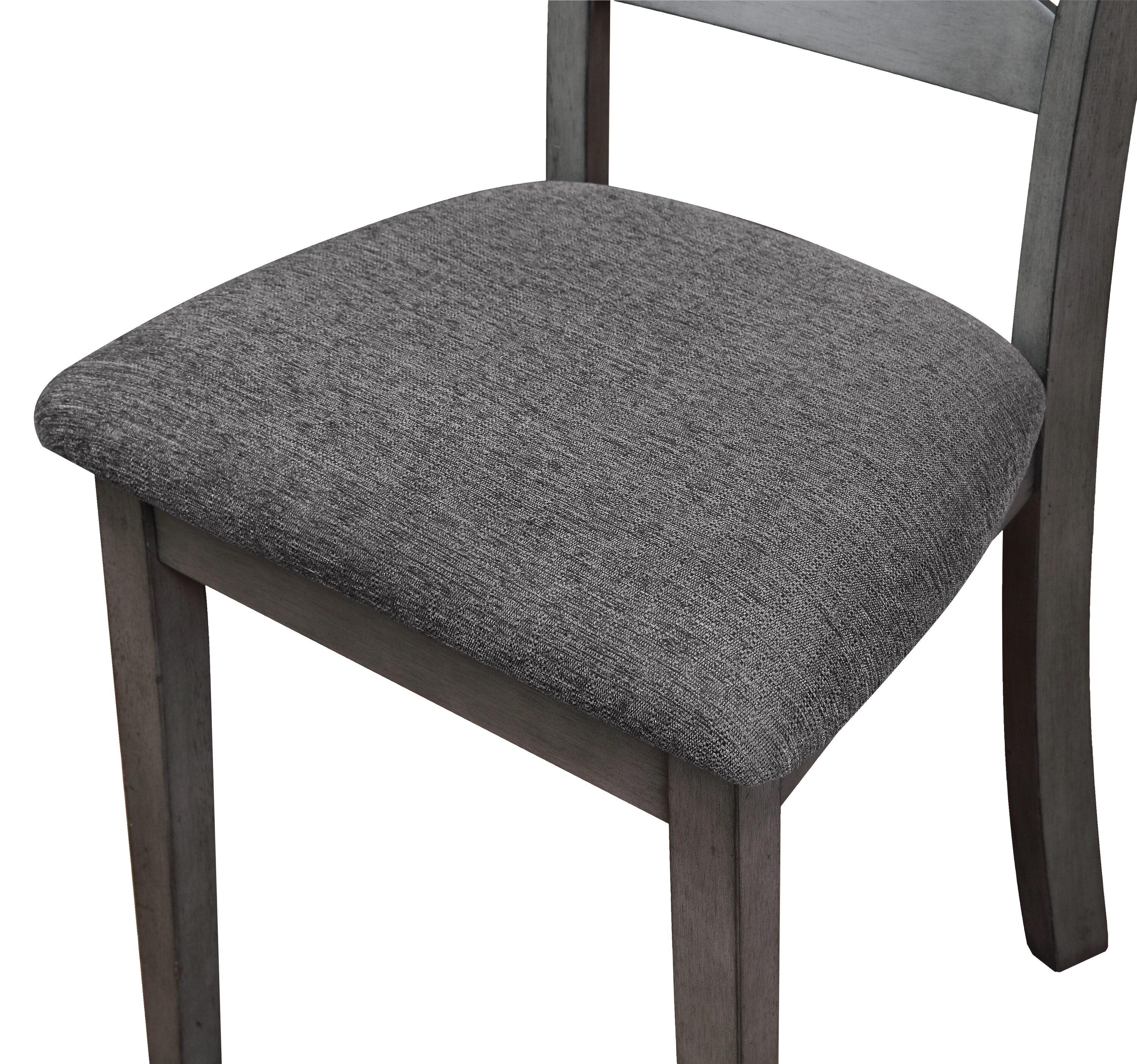 West Lake 7 PC Wood Dining Table Set Antique Finish Natural Top and Gray Base