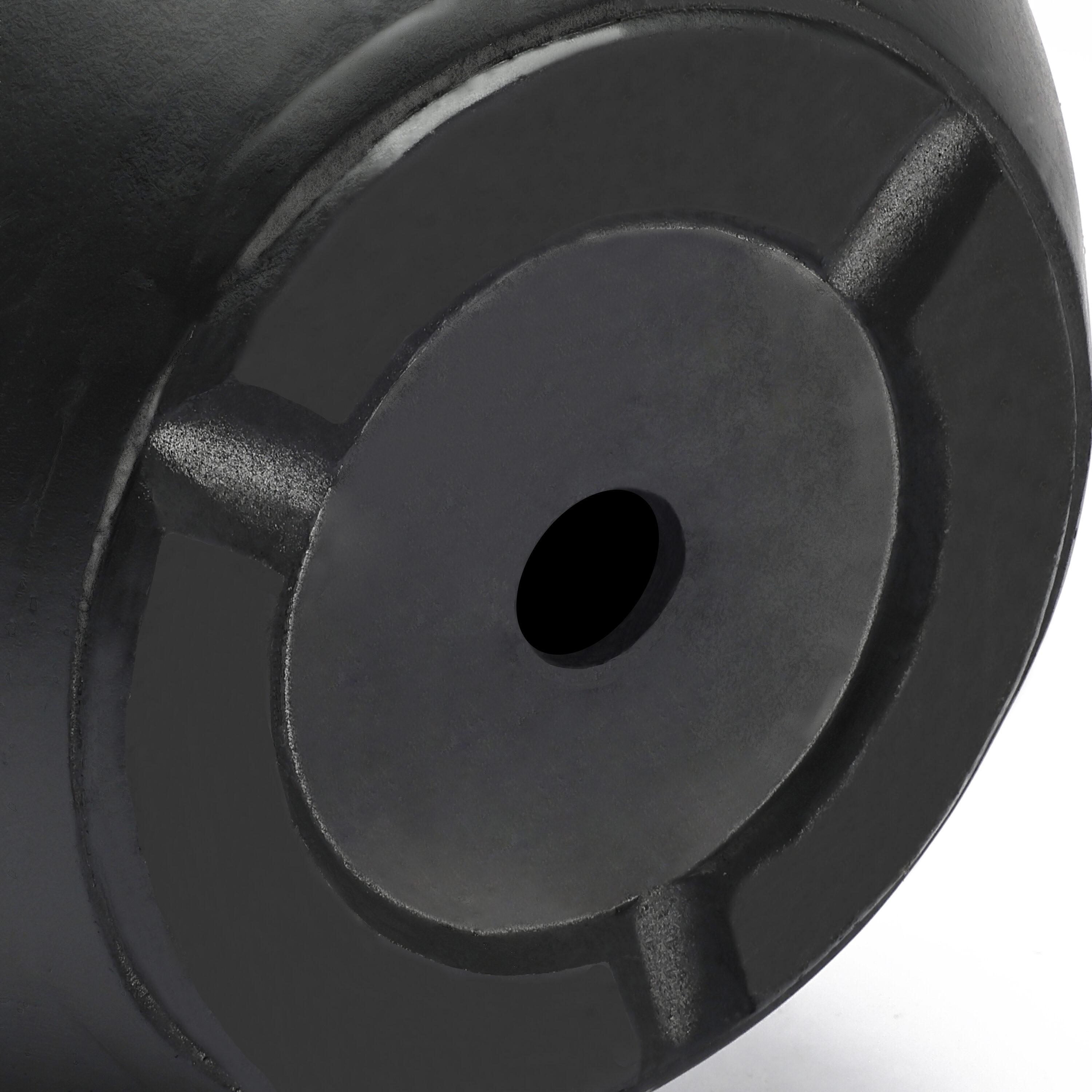 LuxenHome Round Tapered 9.2" H House Planter, Indoor/Outdoor Black