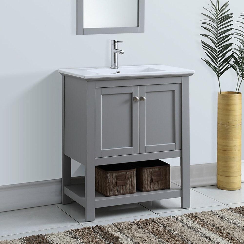 Fresca Manchester 30" Freestanding Single Sink Bathroom Vanity with Integrated Sink (Faucet Not Included)