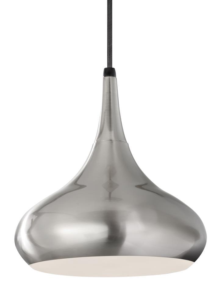 Feiss P1253BS Beso Glass Pendant Lighting, Satin Nickel, 1-Light (10"W x 10"H) 100watts