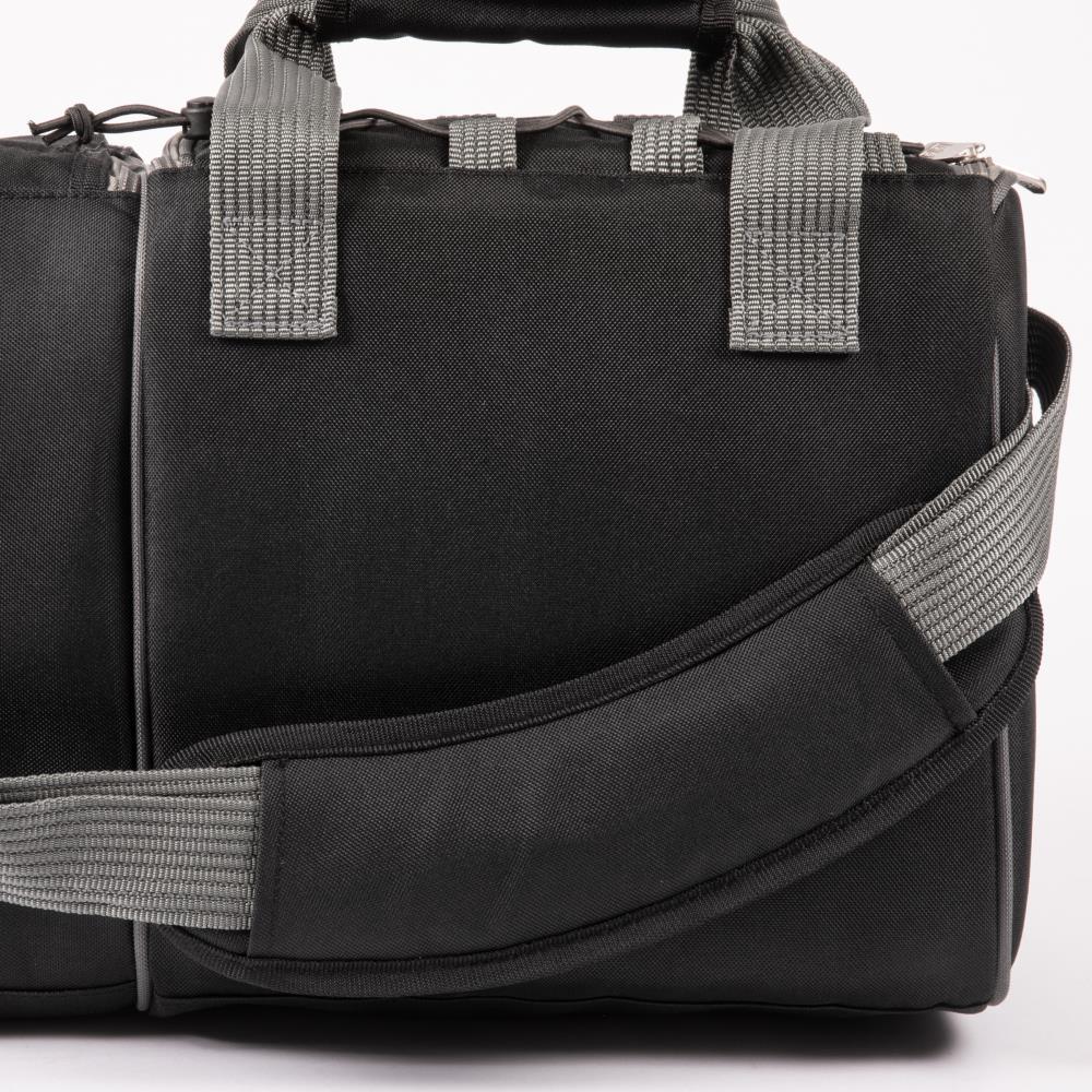 Black and Gray Insulated Picnic Tote with Picnic Set