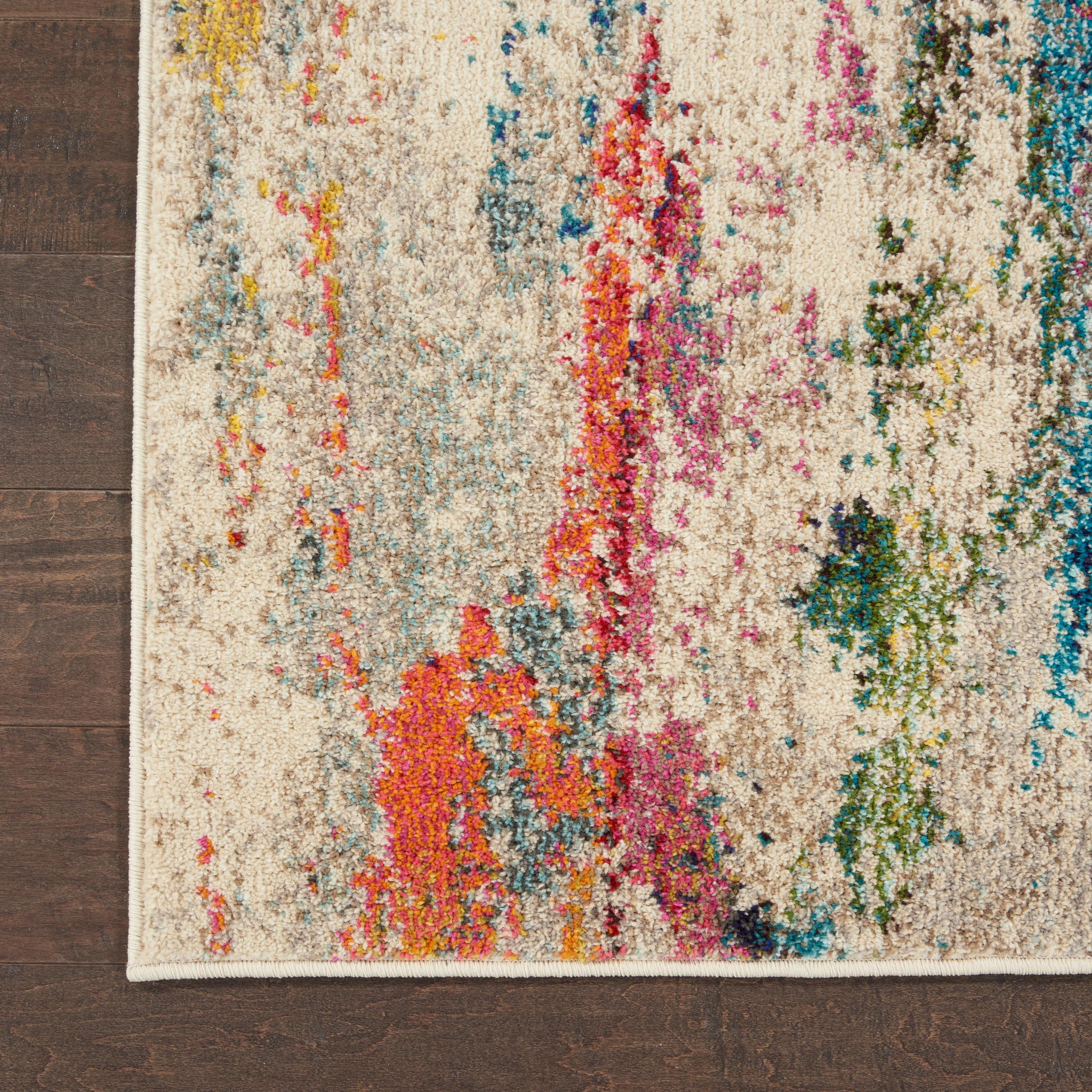 Nourison Celestial 9'X12' (9' x 12') Ivory/Multicolor Indoor Area Rug Colorful Contemporary Abstract by Nourison