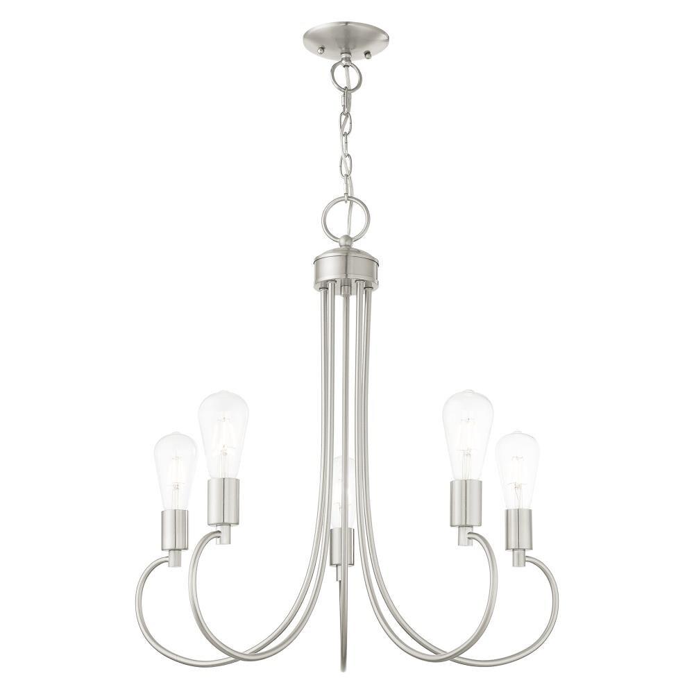 Livex Lighting Bari 5 - Light Chandelier in  Brushed Nickel