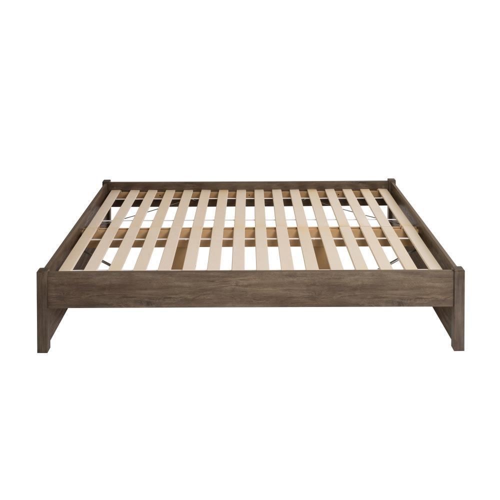 Queen 4 Post Platform Bed Drifted Gray - Prepac: Sleek Storage, No Box Spring Required