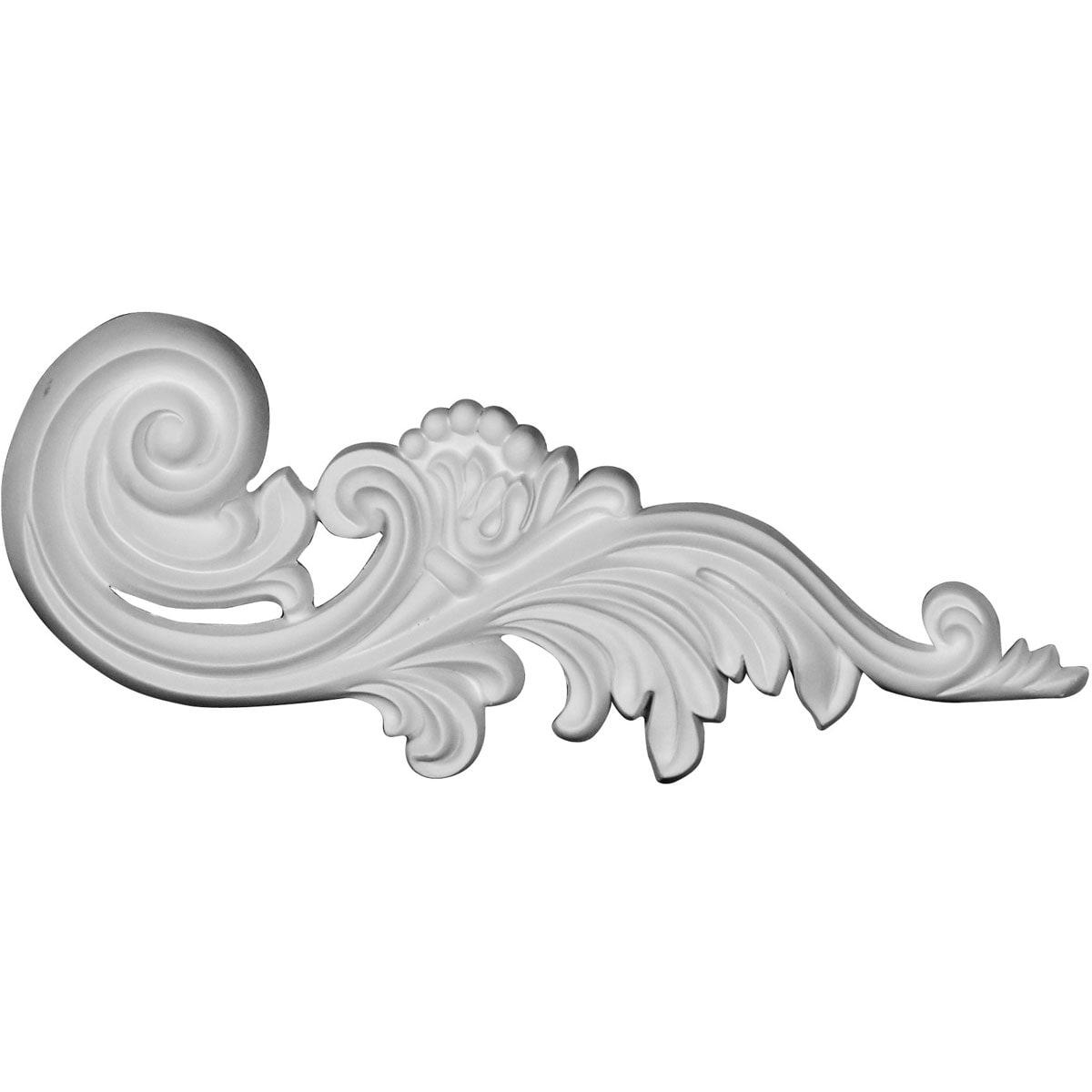 Primed White Polyurethane Architectural Scroll Onlay