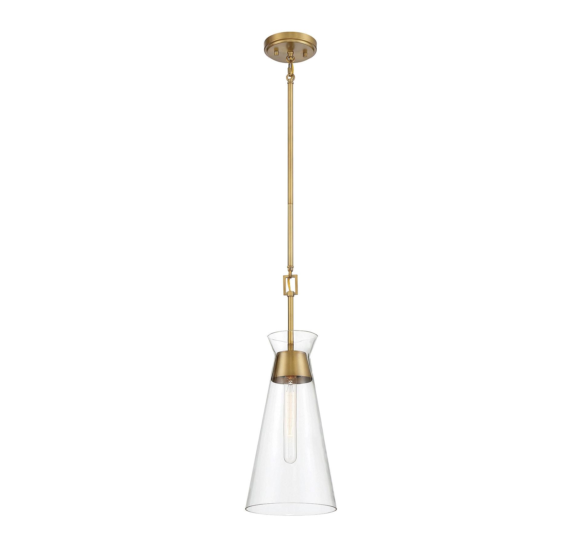 Savoy House Lakewood 1 - Light Pendant in  Warm Brass