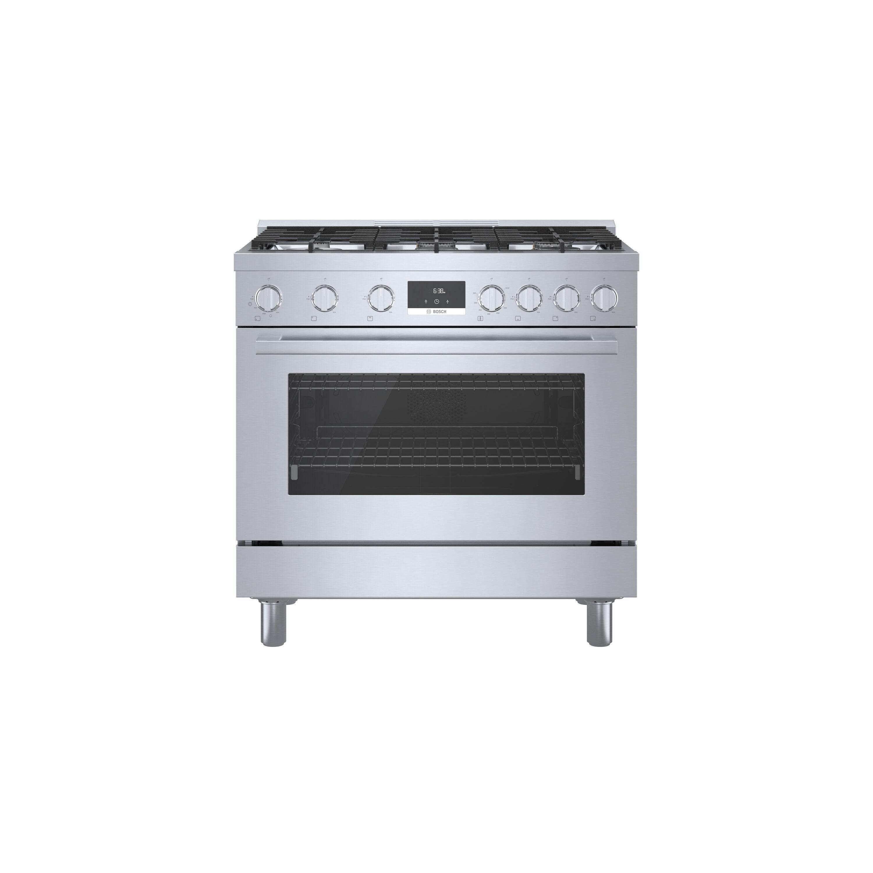 36" Stainless Steel Free-Standing Convection Gas Range