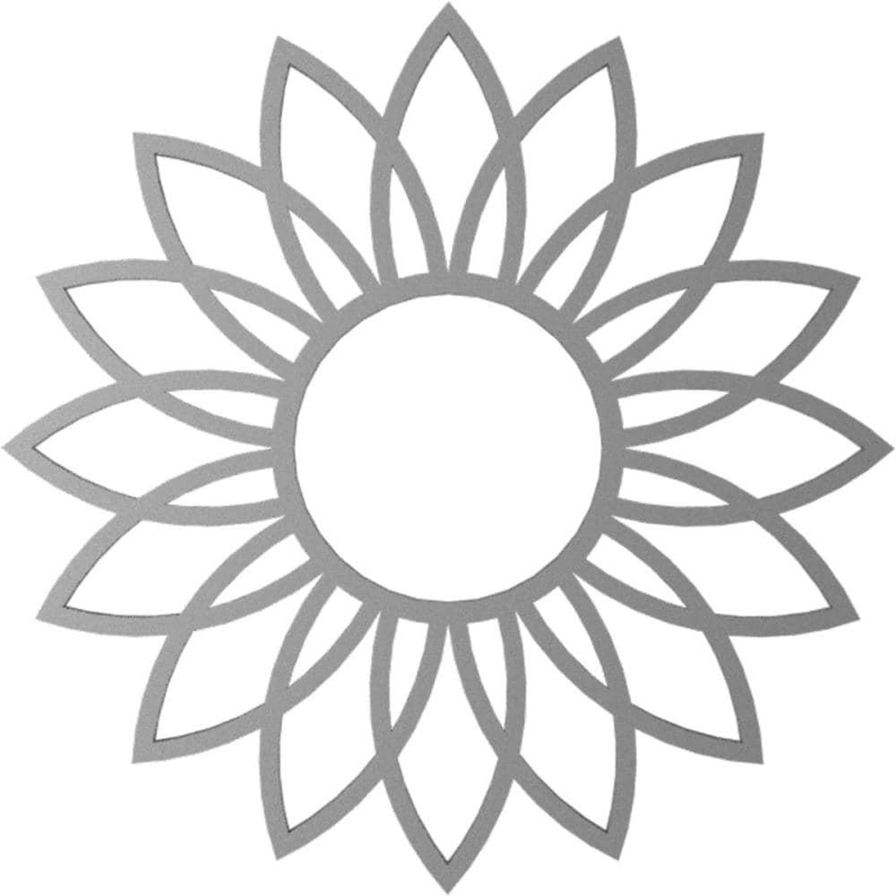 24"OD x 8 3/8"ID x 3/4"P Daisy Architectural Grade PVC Pierced Ceiling Medallion, Antiqued Pale Gold