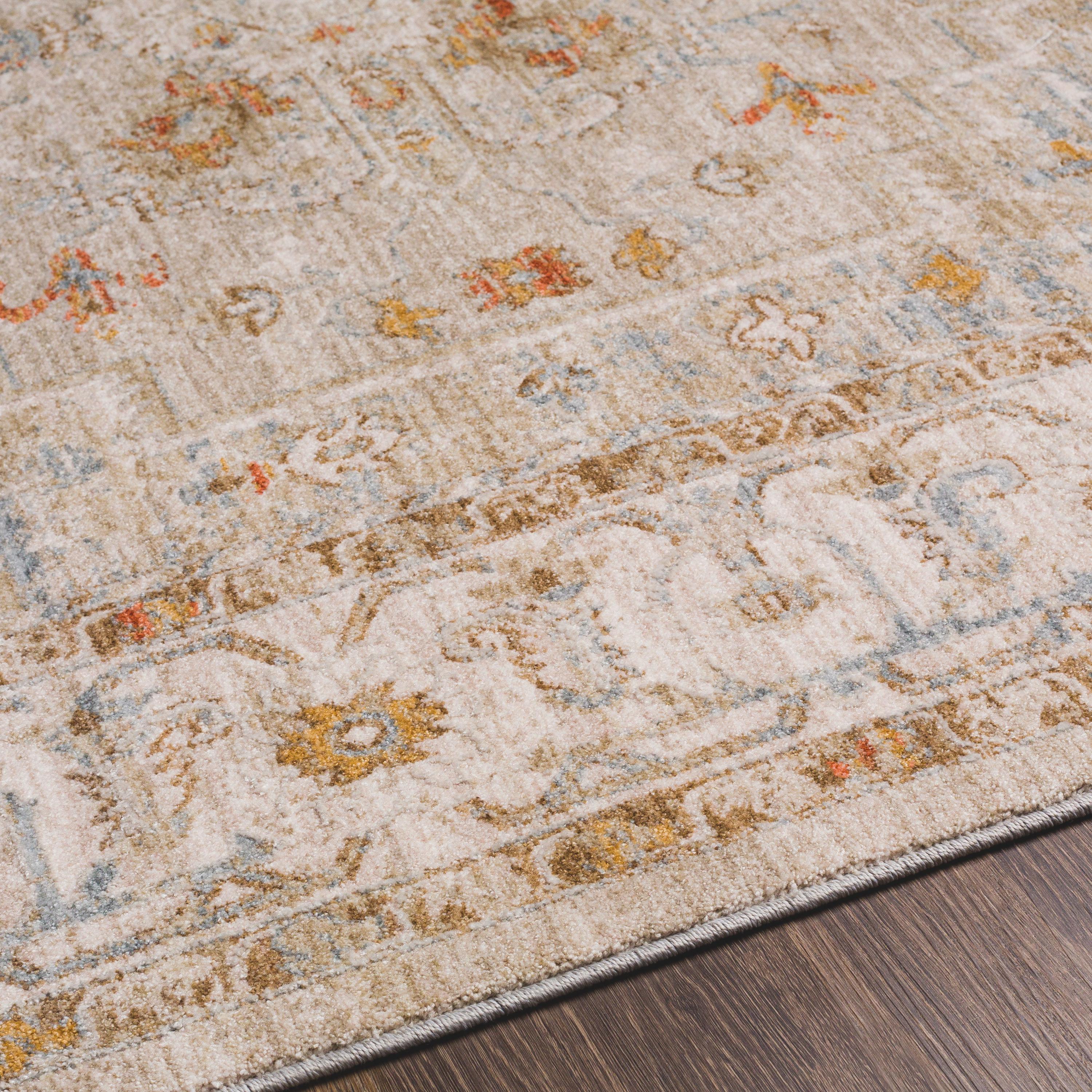Easy-Care Reversible Rectangular Rug in Stain-Resistant Gray