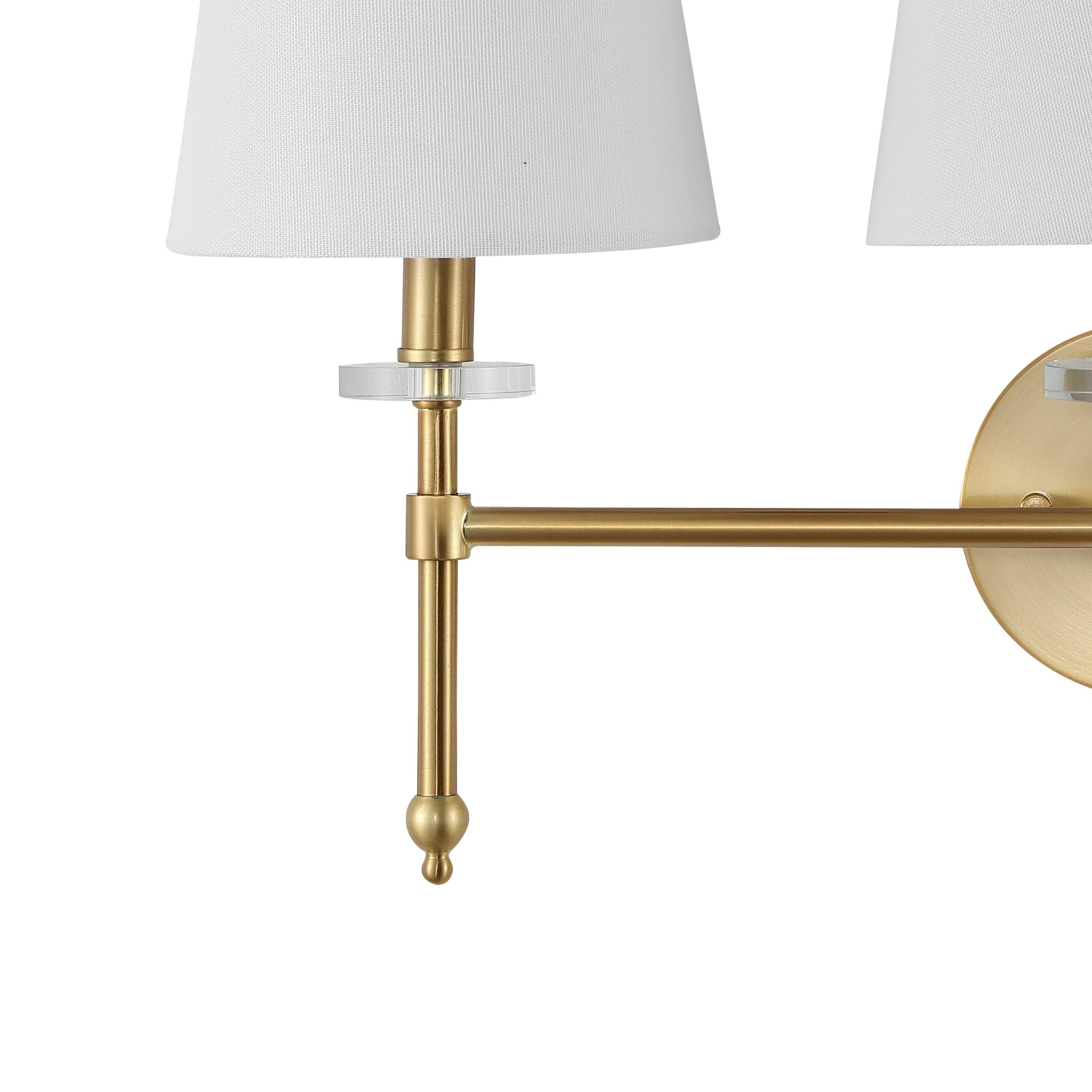Olivia 23 in. 3-Light Brass Gold Modern Midcentury Iron LED Vanity Light