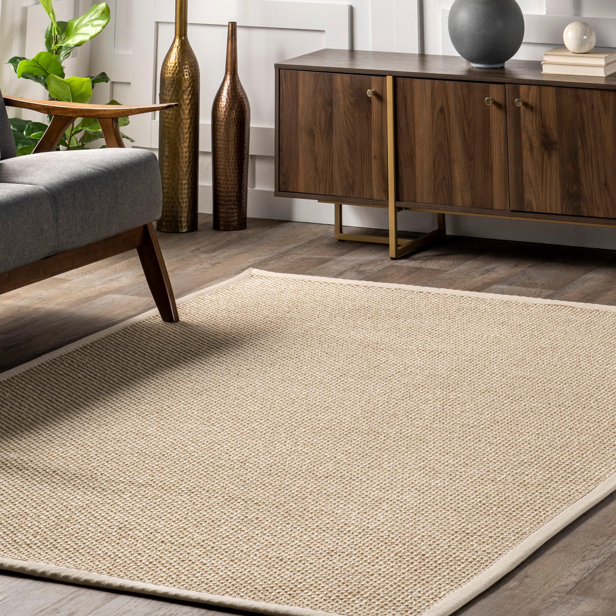 Proper Sisal and Wool Tan Area Rug