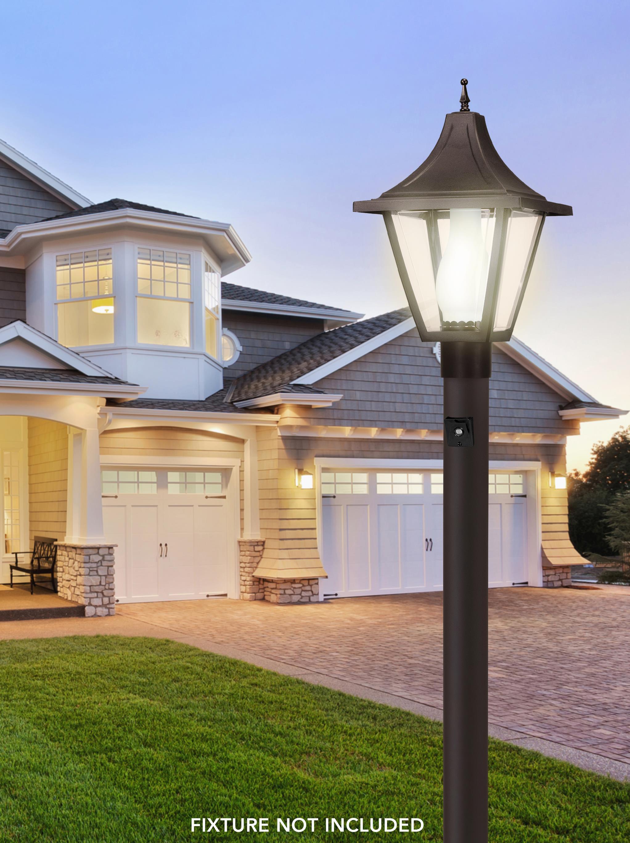 Solus 8-320NCA Direct Burial Lamp Post with Dusk To Dawn Photo Sensor, Fits 3" Post Top Fixtures, Includes Inlet Hole