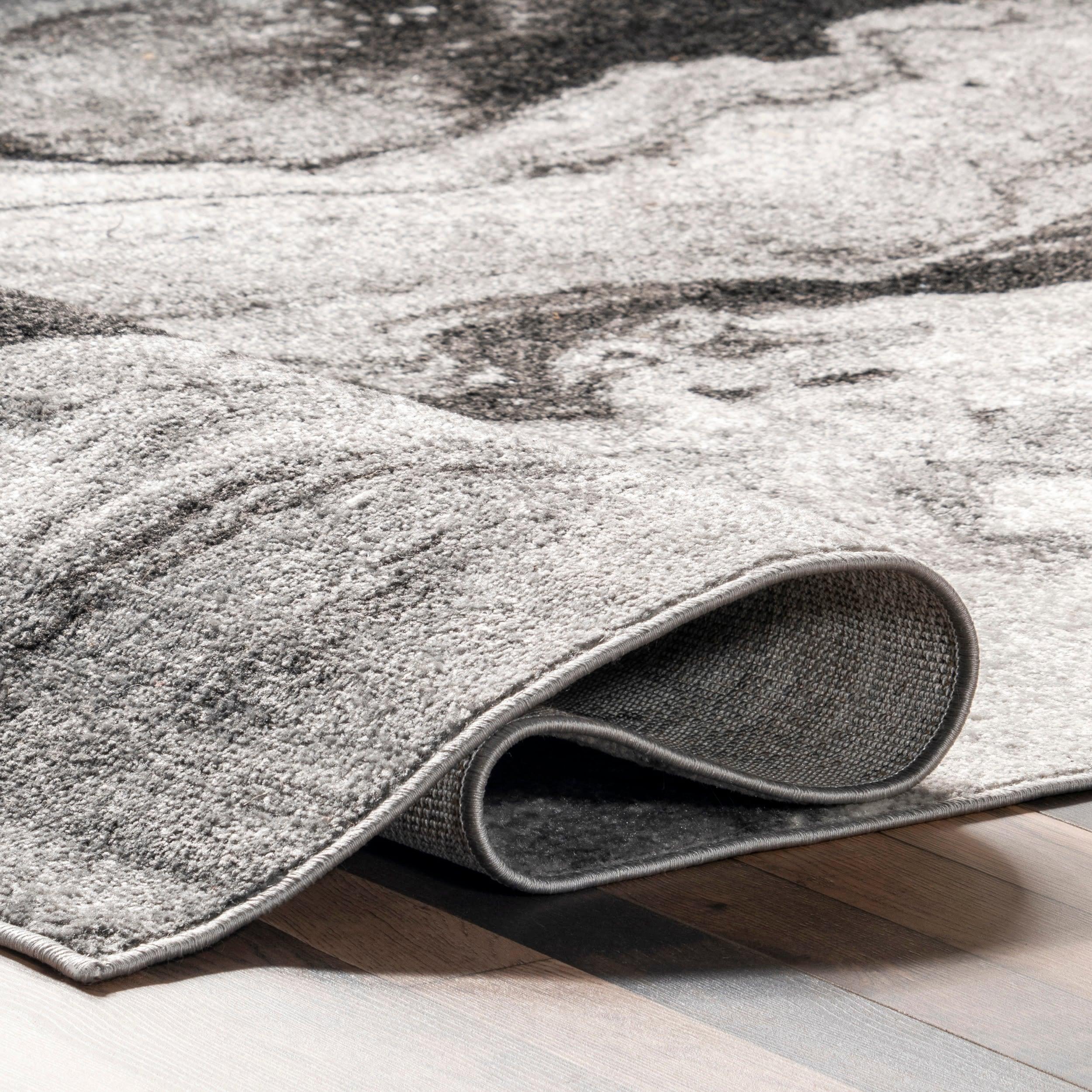 Nuloom Remona Abstract 7x9 Indoor Area Rug for Living Room Bedroom Dining Room Kitchen, Grey/Ivory