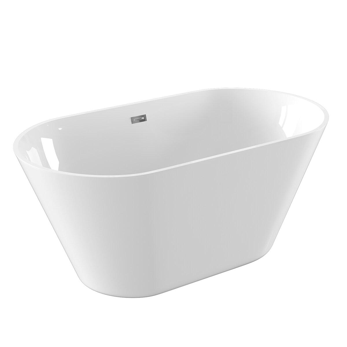 Aries 59'' x 32'' Freestanding Soaking Acrylic Bathtub