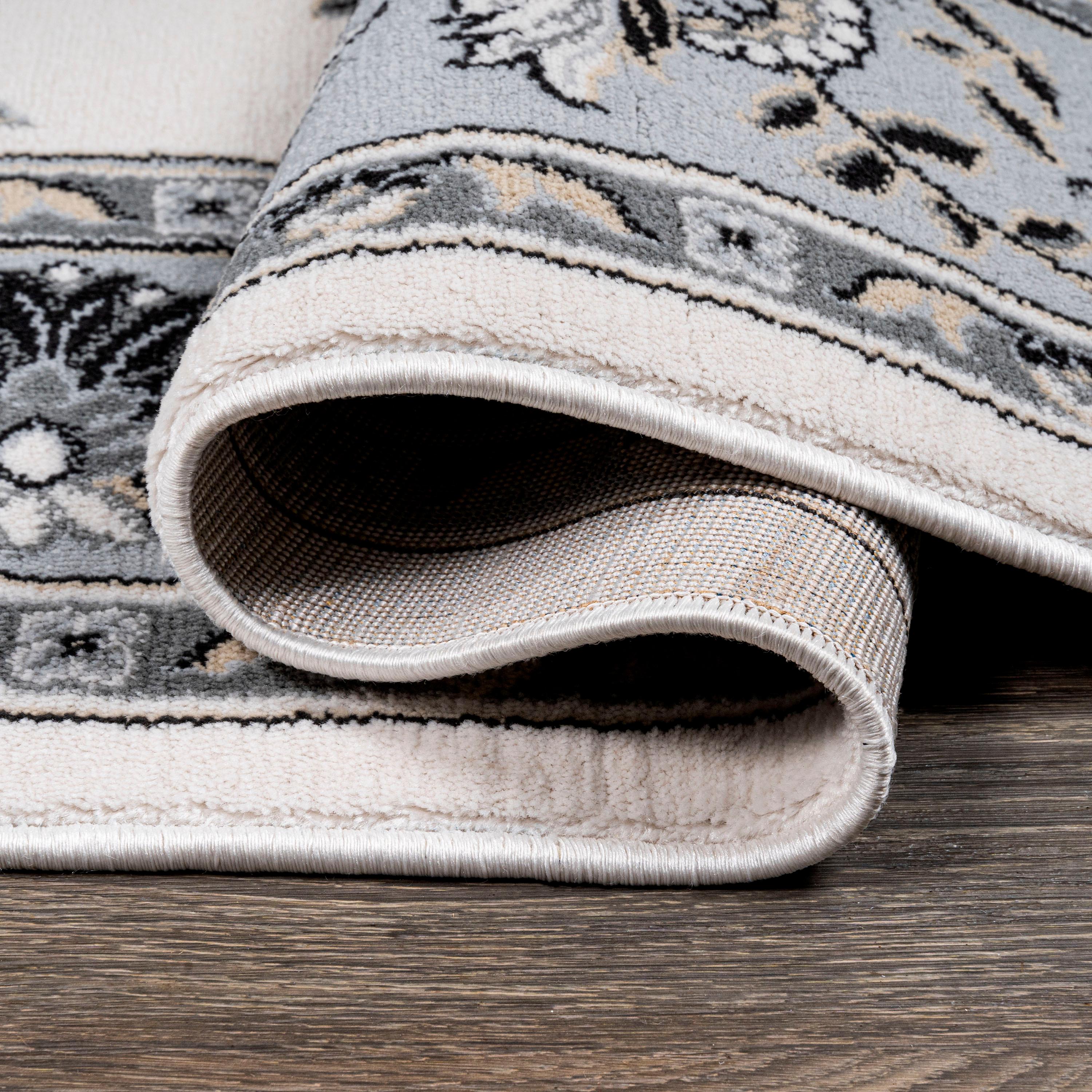 3'x 5' Cherie French Cottage Area Rug, Cream/Light Gray - JONATHAN Y