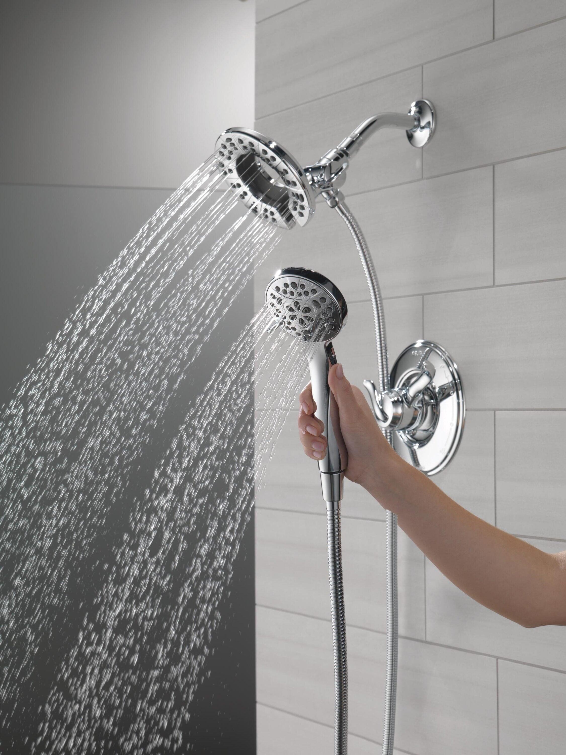 In2ition 2-in-1 Dual Hand Held Shower Head, 3-Spray Detachable Round Shower Head 1.75 GPM