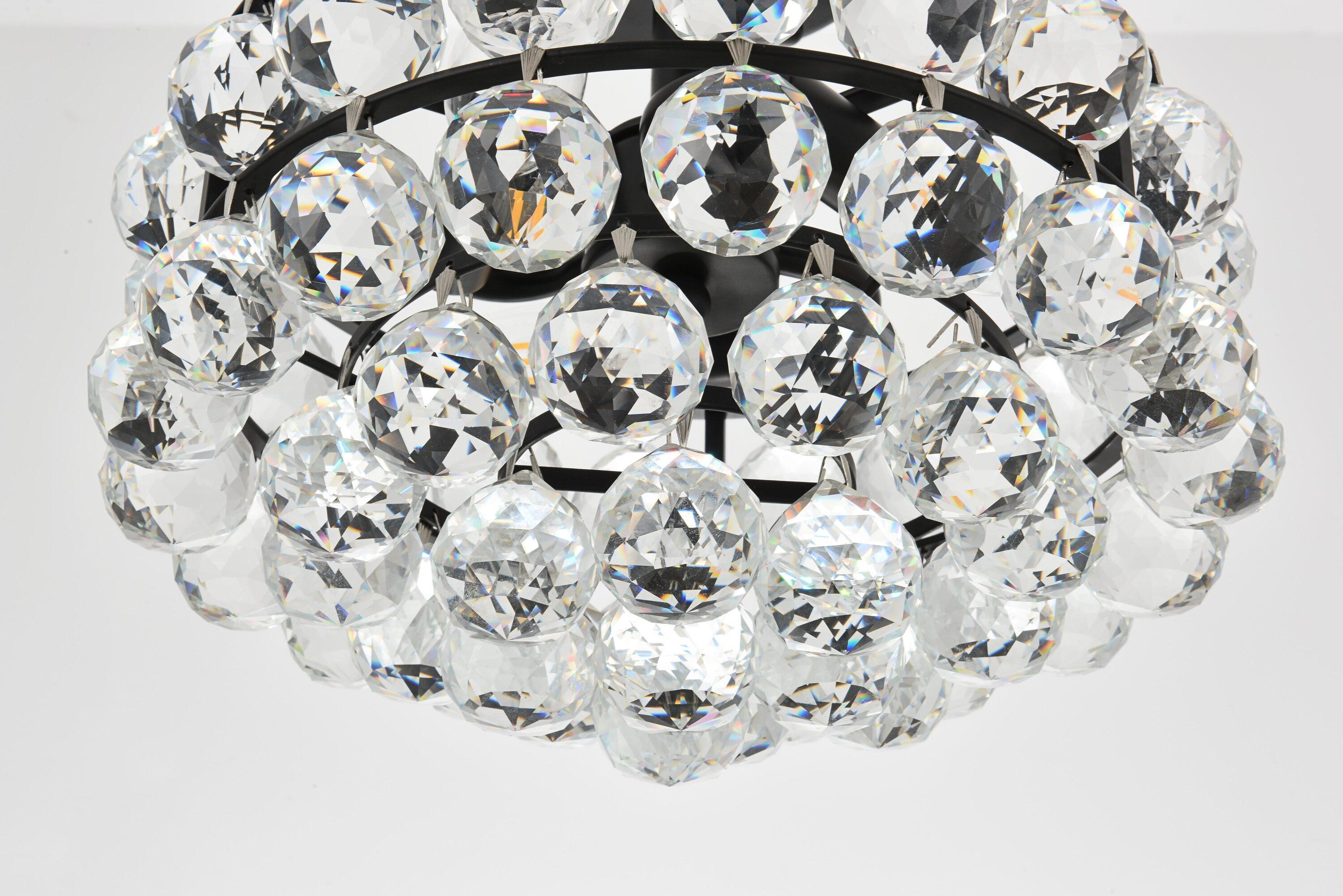 Elegant Lighting Savannah 12 inch flush mount in black