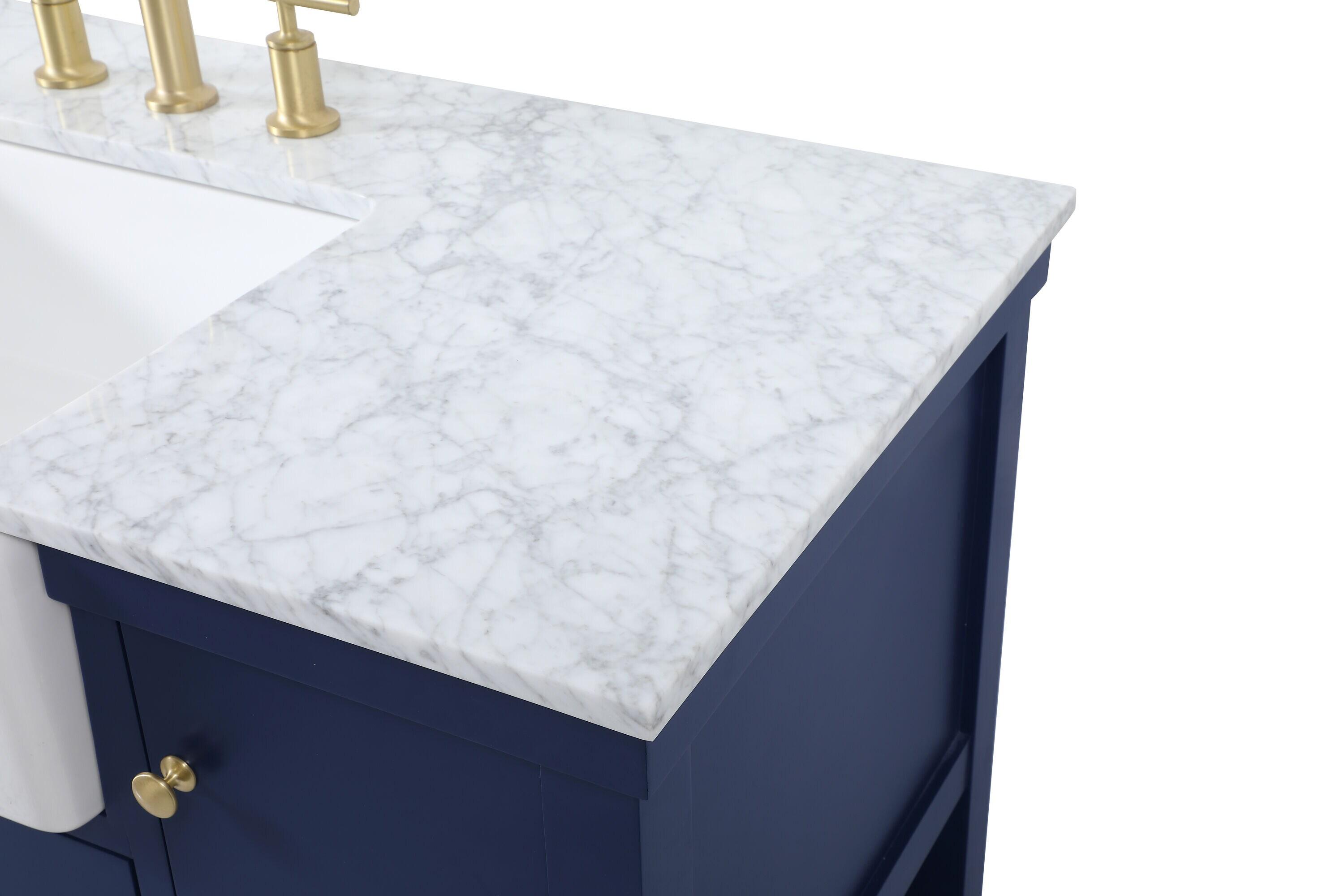 Pelaghia 48'' Single Bathroom Vanity with Marble Top