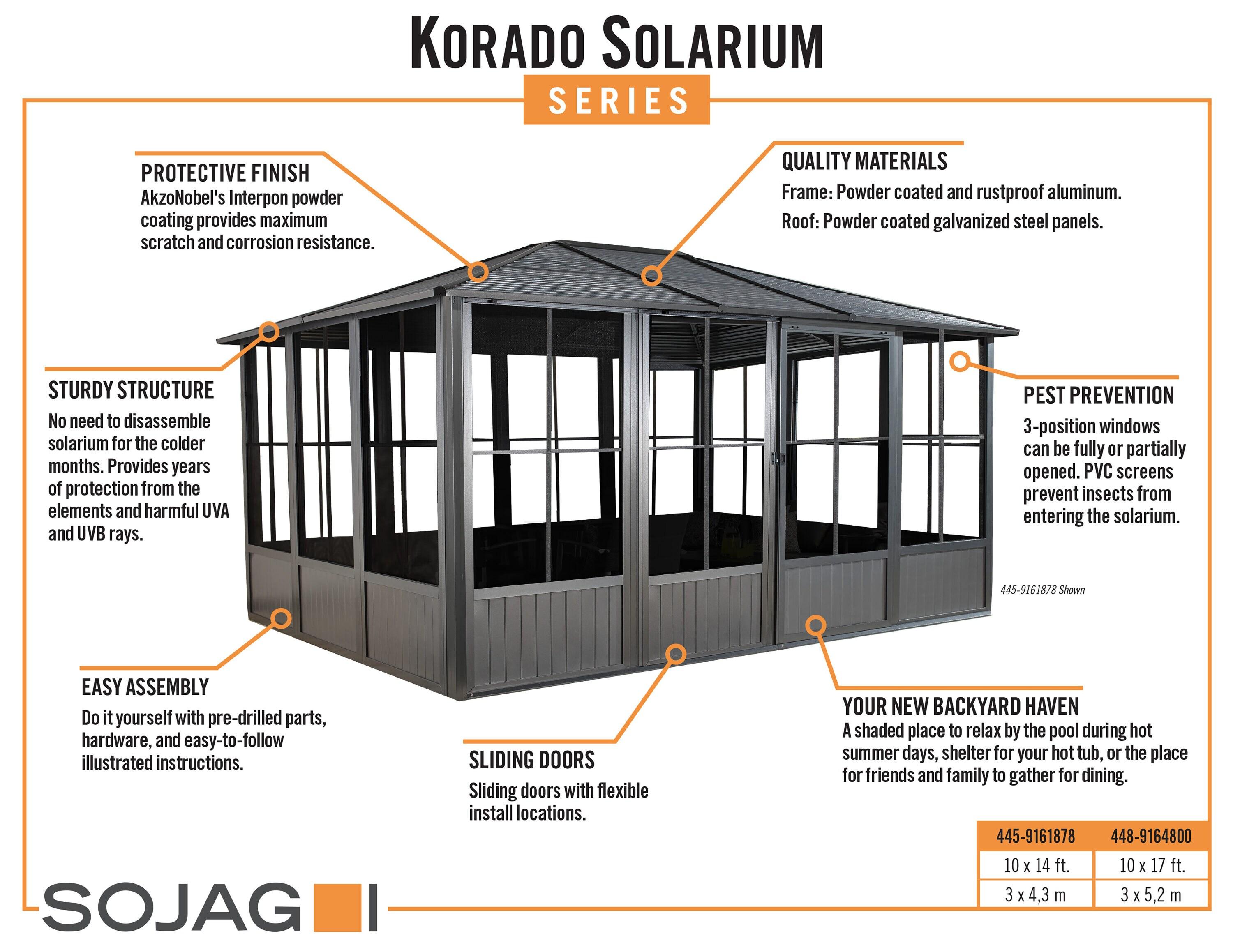 Sojag 10 Ft. W x 17 Ft. D Aluminum Patio Gazebo