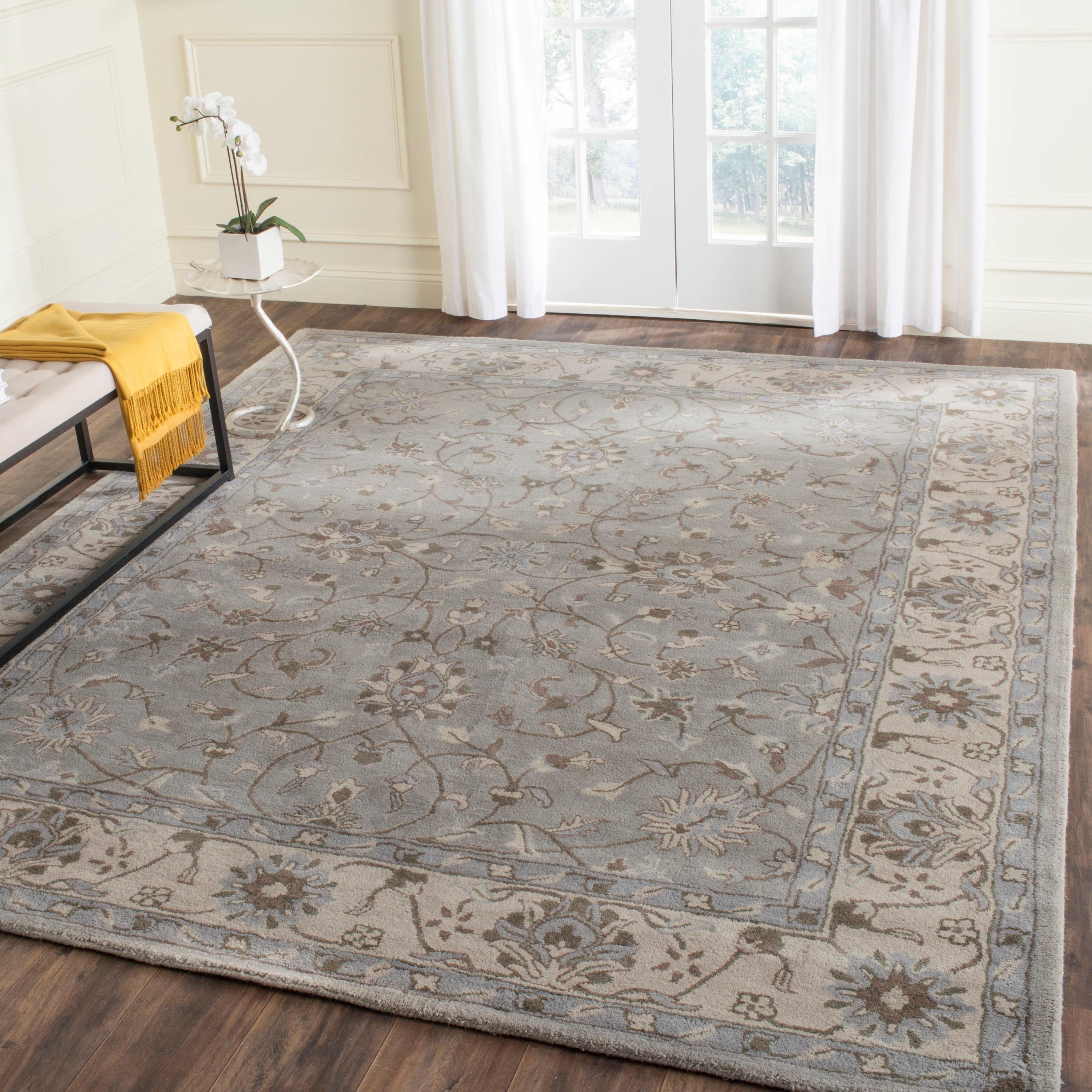 Heritage HG862 Hand Tufted Area Rug - Beige/Grey - 8'x10' - Safavieh.
