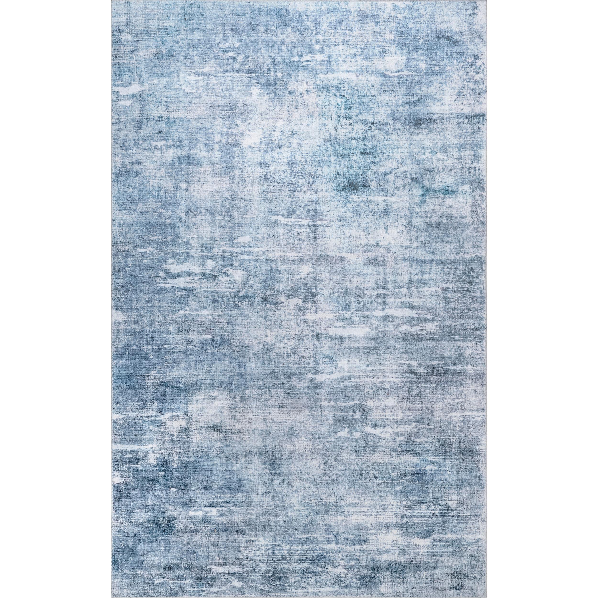Nuloom Katia Modern Abstract Pet Friendly Machine Washable Area Rug, 5' x 8', Blue