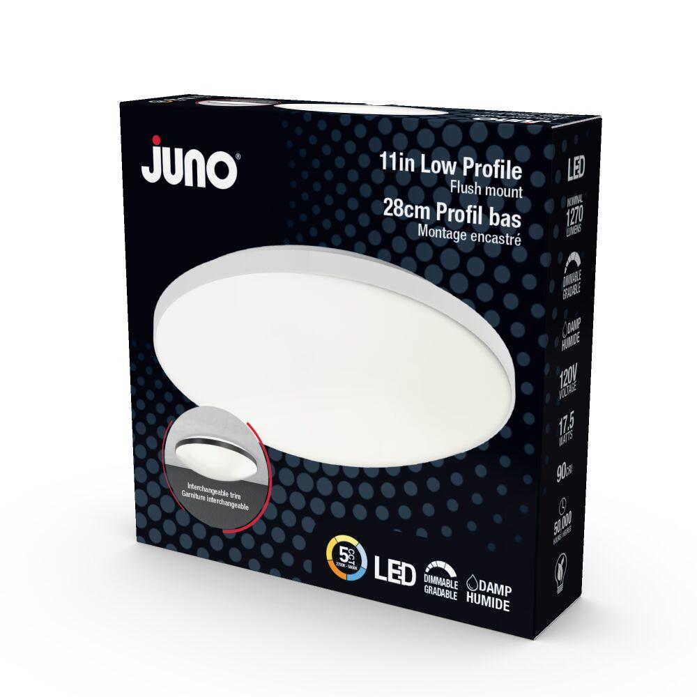 Juno Lighting Fmlr 11In Sww5 90Cri M4 Fmlr 11" Wide Switchable Color Temperature Led Flush