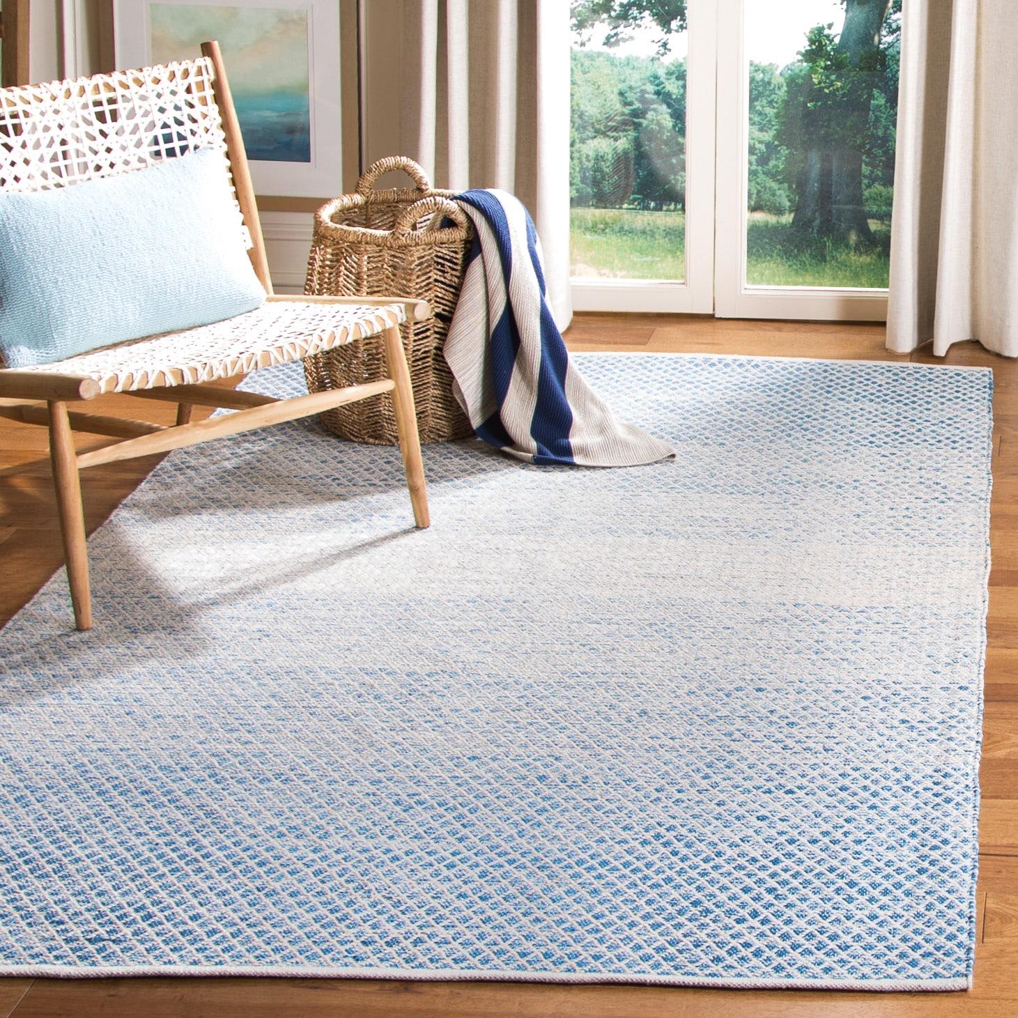 Montauk MTK601 Hand Woven Area Rug - Blue/Ivory - 5'x8' - Safavieh.