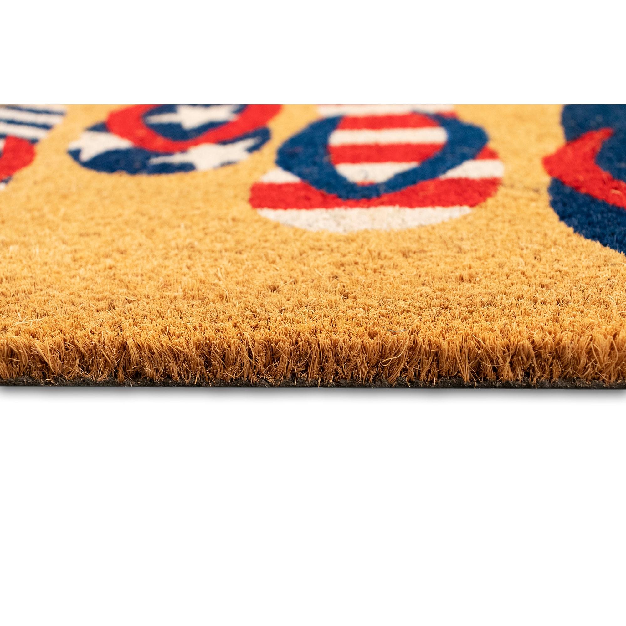Patriotic Flip Flops Coir Outdoor Doormat 2' x 3'