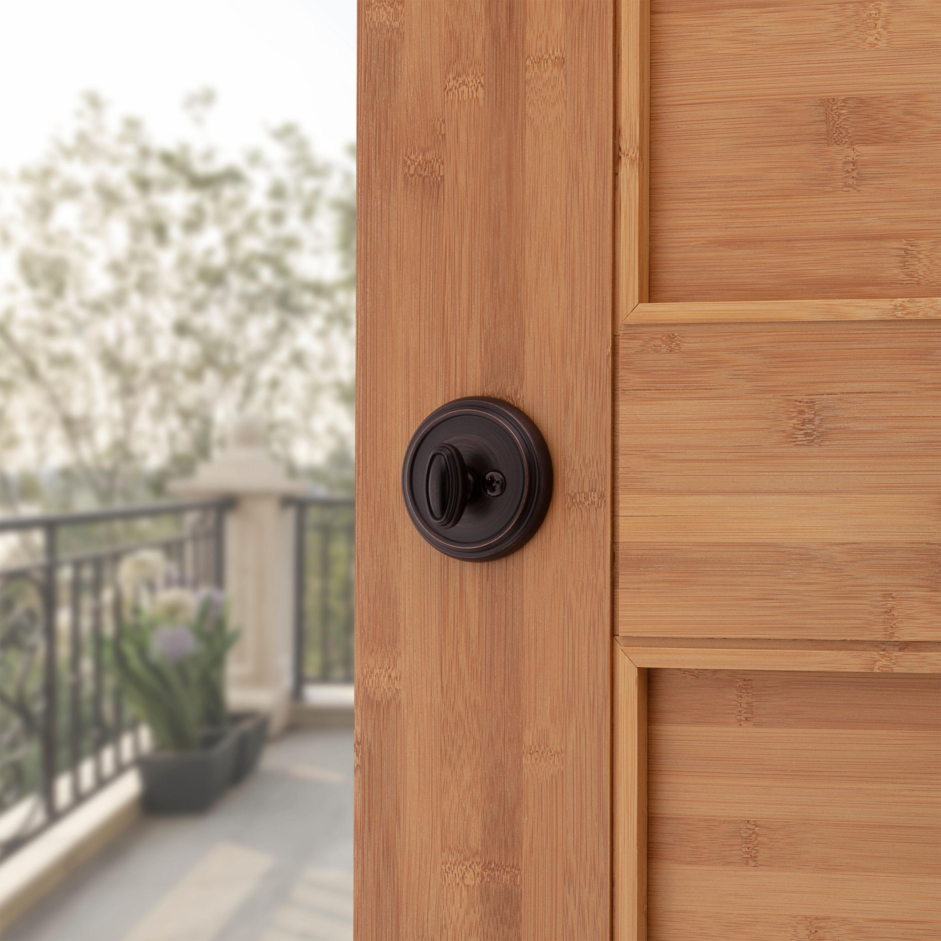 Baldwin Prestige 380 Round Single Cylinder Deadbolt Featuring SmartKey® Security