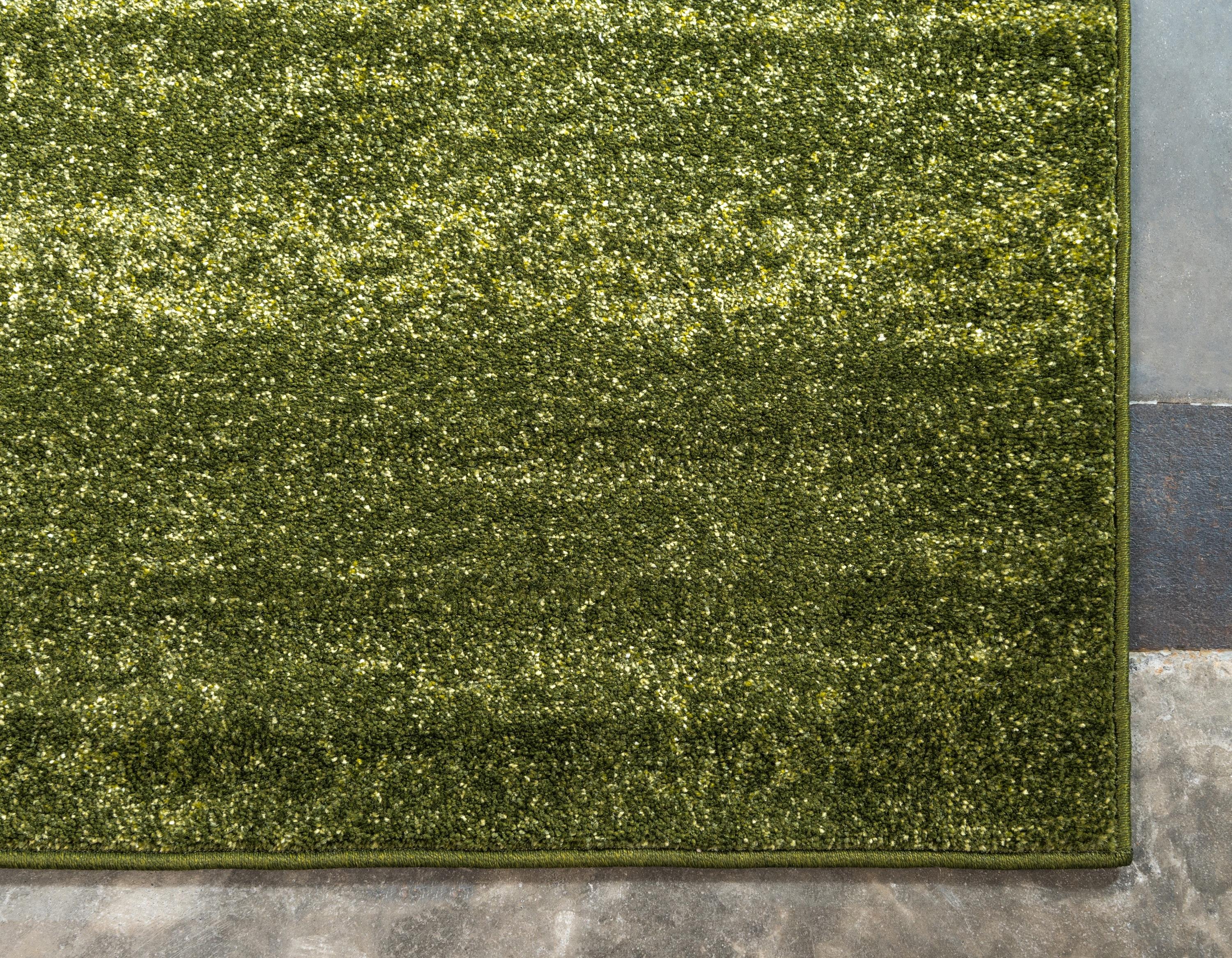 Unique Loom Del Mar Collection Area Rug - Lucille (7' 1" x 10' Rectangle Green/Hunter Green)