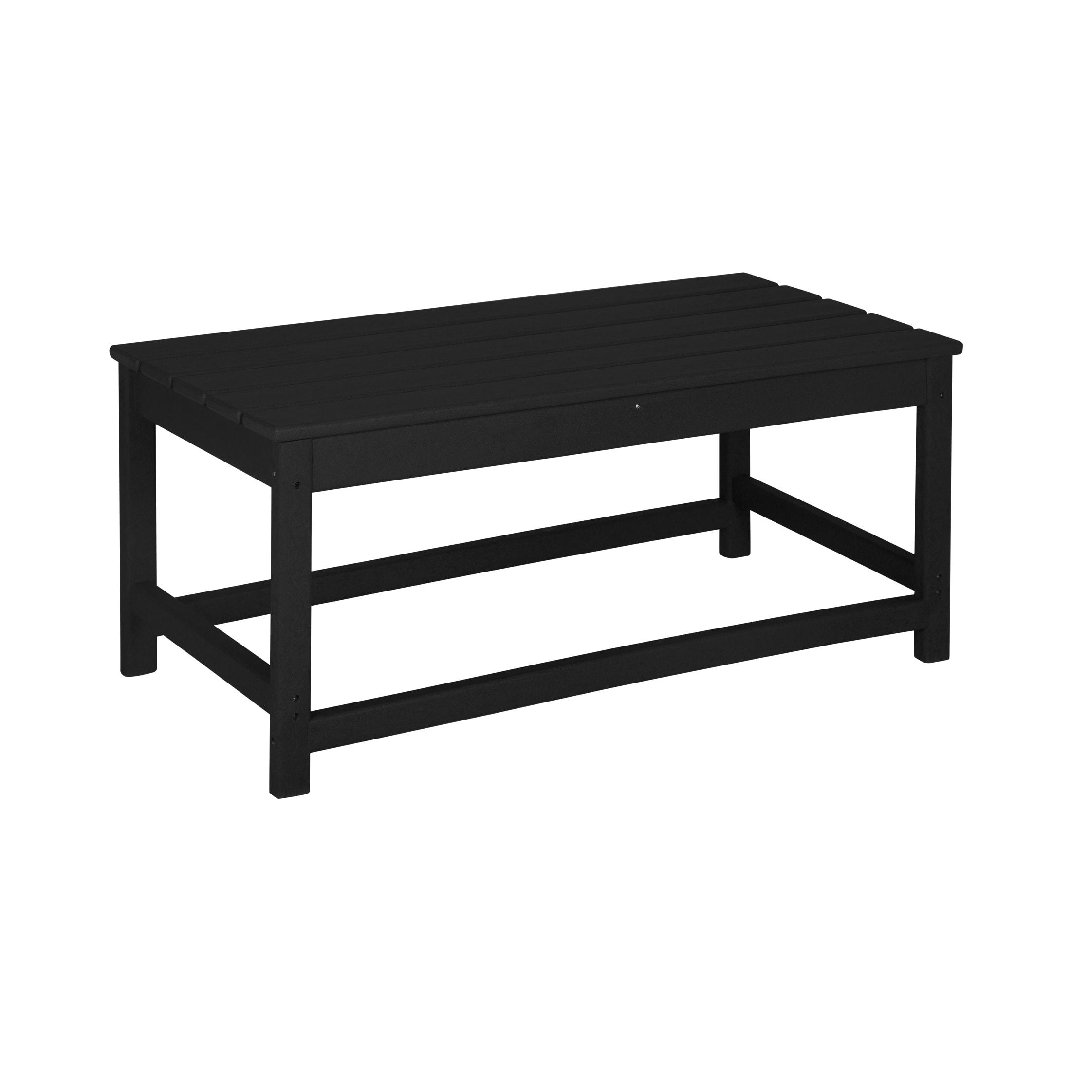 Polytrends  Laguna Hdpe All Weather Outdoor Patio Coffee And Side Tables (3-Piece Set) Black