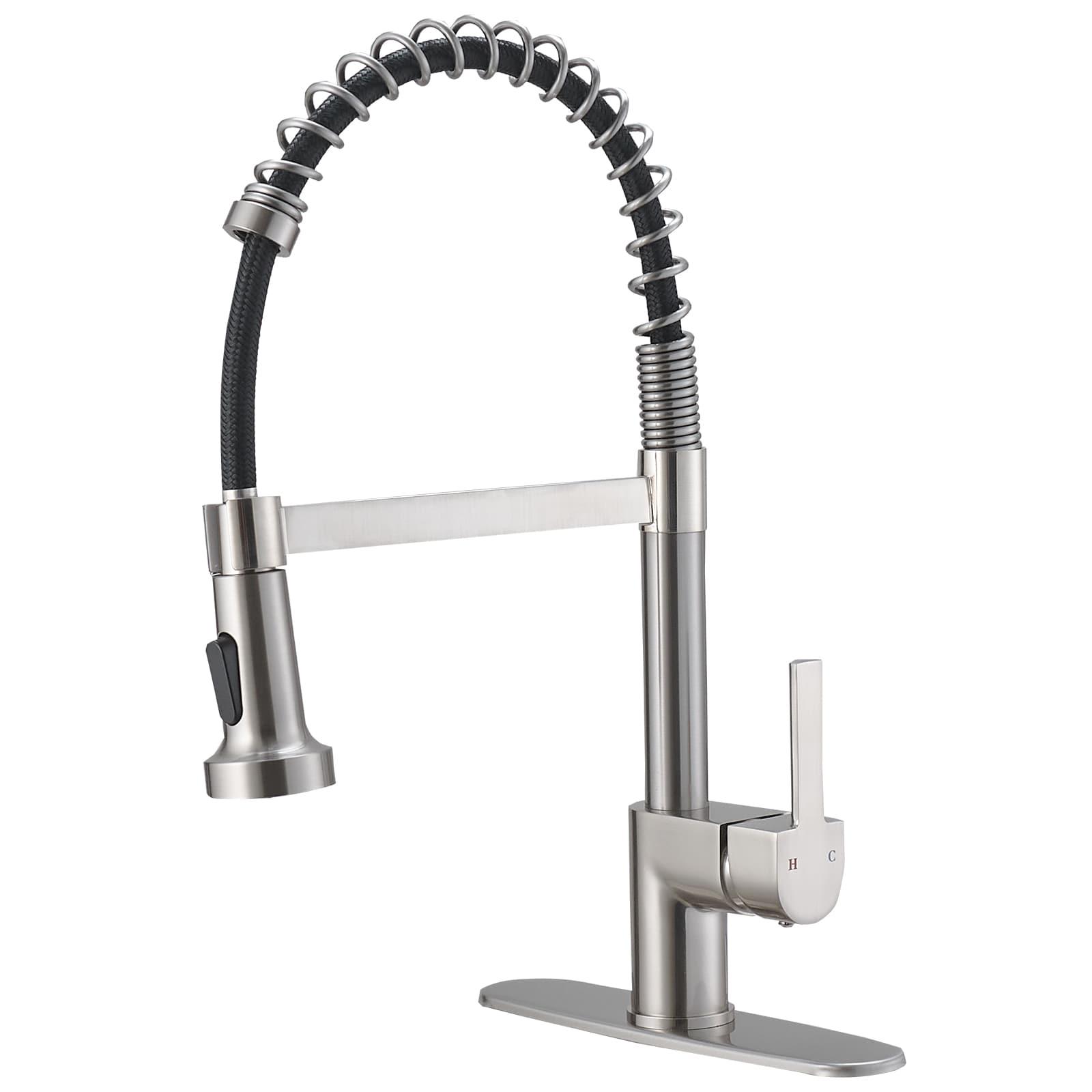 Pull Down Single Handle Kitchen Faucet with Accessories