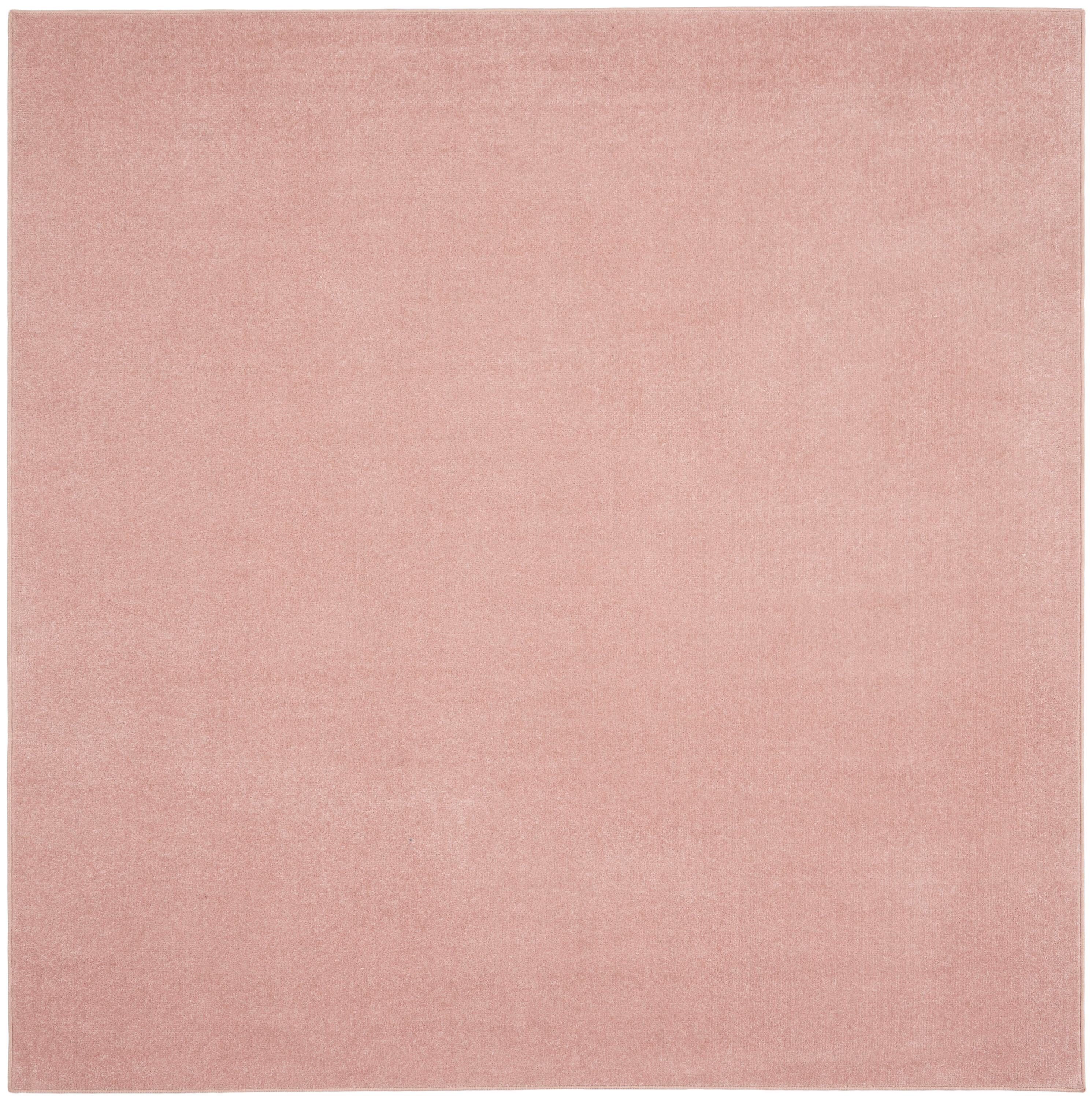 Nourison Essentials Easy Care Indoor Outdoor Area Rug - Pink 5' x Square