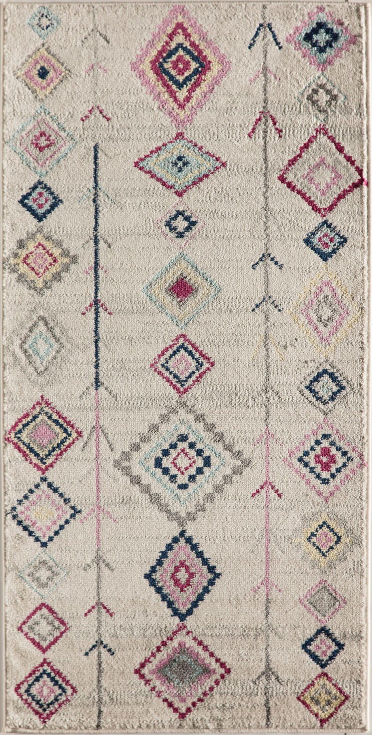 Rugs America Soleil BR15A Ivory Area Rug for Dining Room Rug Neutral Rug Living Room Rug Kitchen, 2'x4'