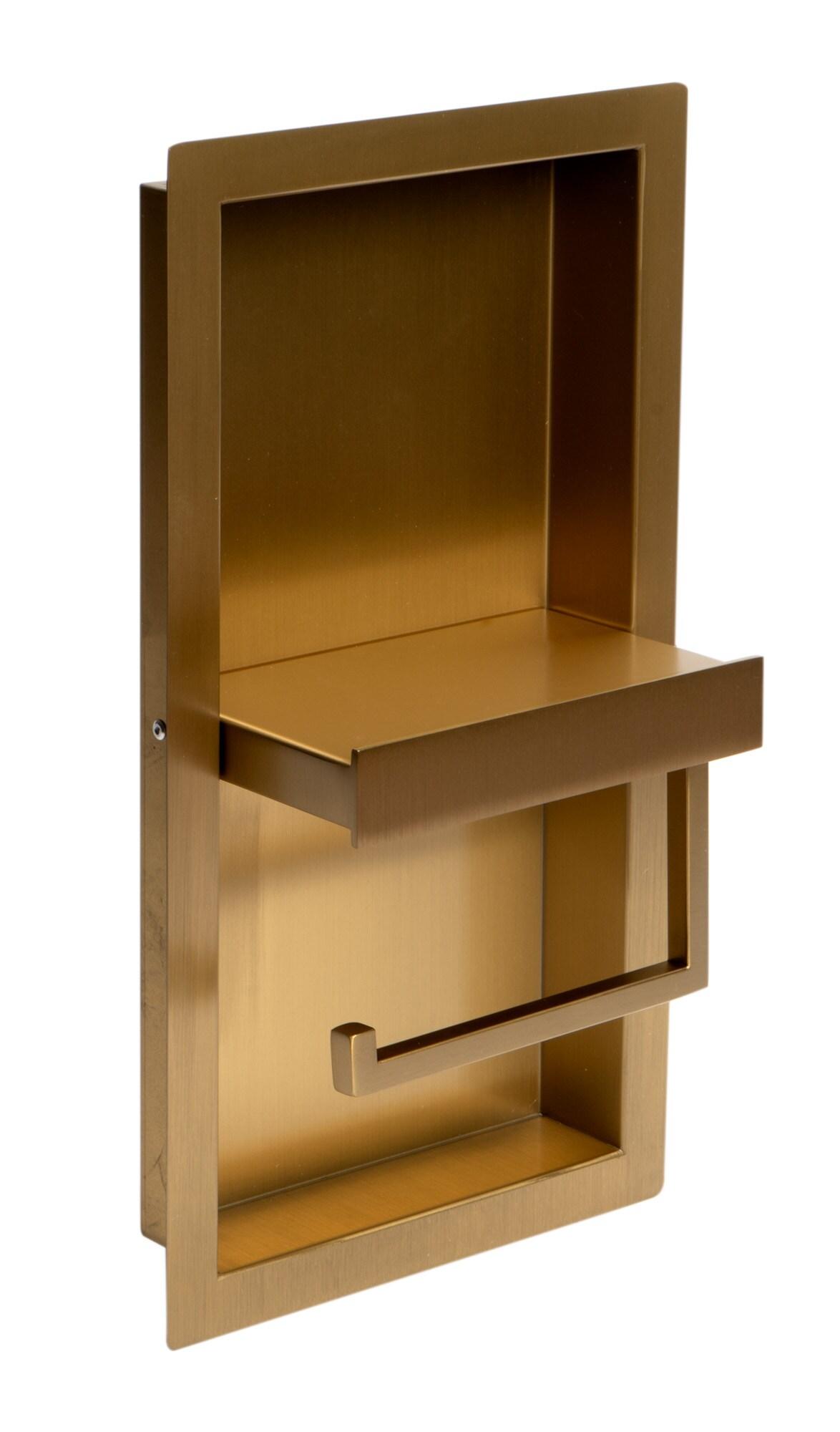 PVD Stainless Steel Recessed Toilet Paper Holder / Bathroom Niche
