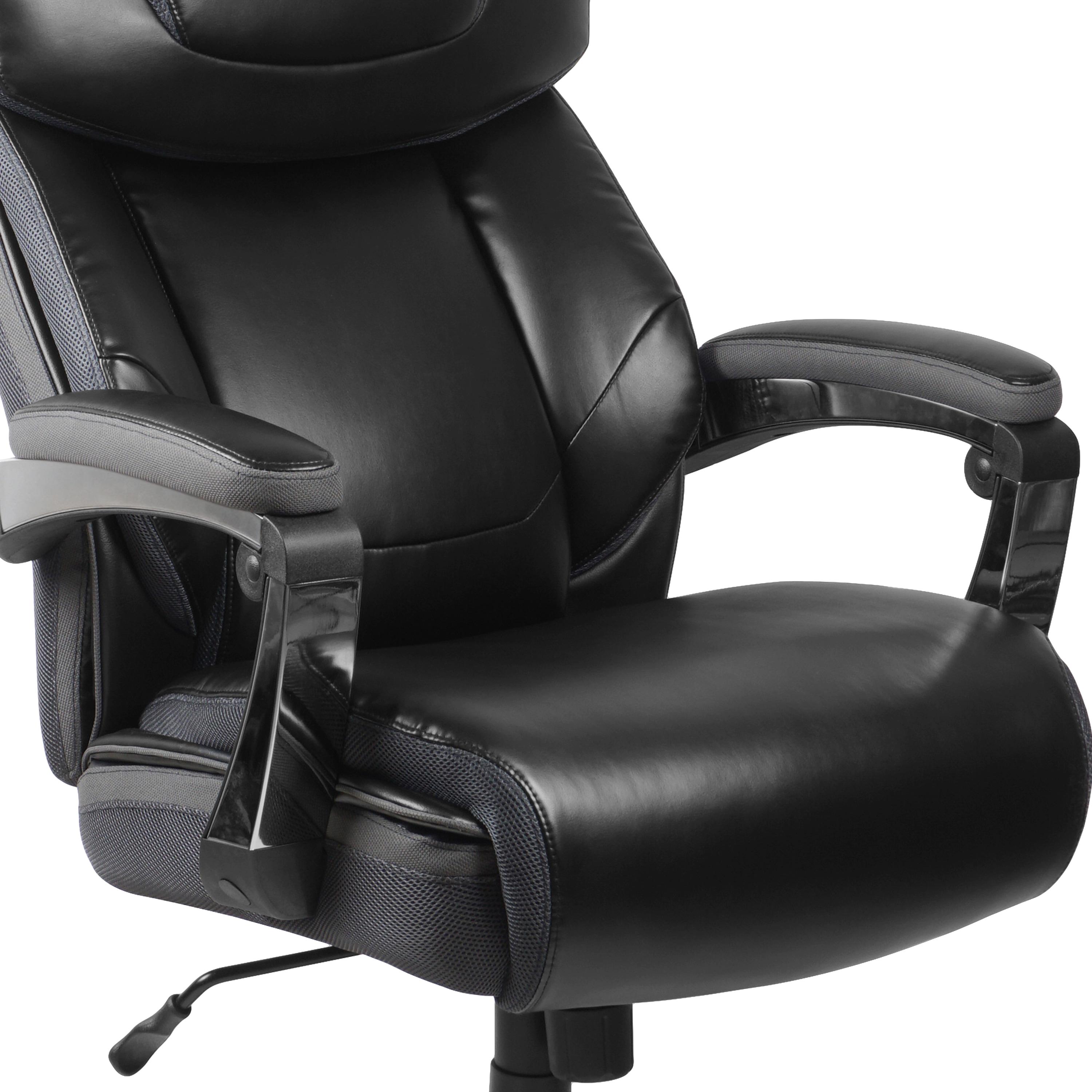 Flash Furniture Esmeralda Big & Tall LeatherSoft Ergonomic Office Chair with Headrest and Armrests by Flash Furniture