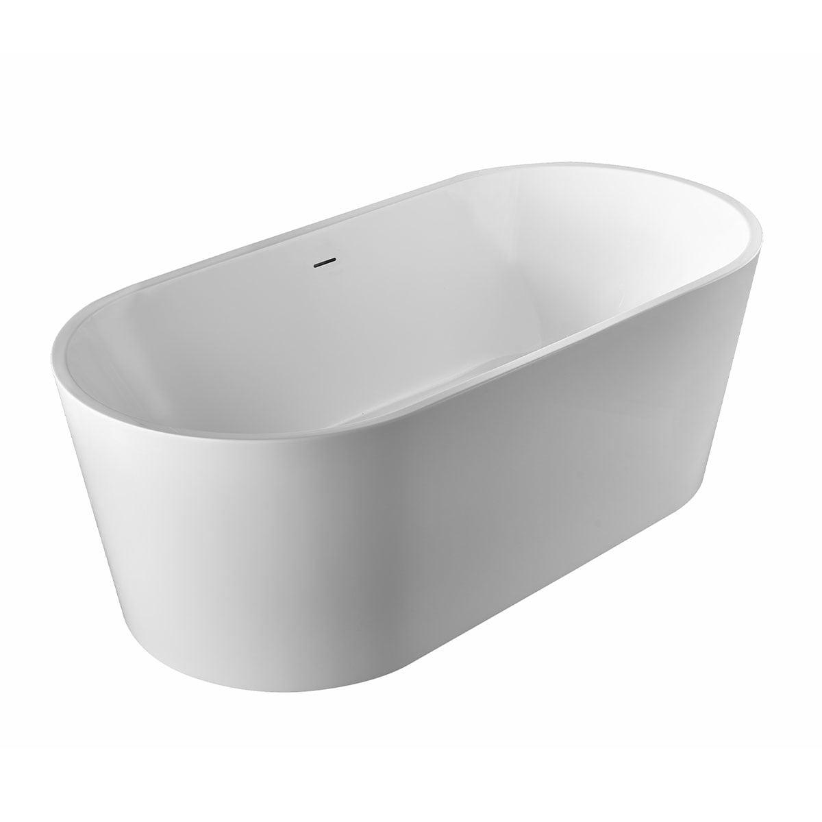 Contemporary-Modern 67'' x 32'' Freestanding Soaking Acrylic Bathtub