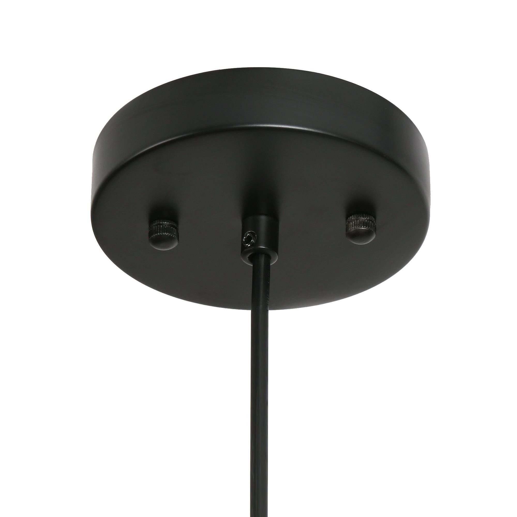 LNC Meubelkunst 1-Lights 9" Modern Cylinder Mini Pendant  Lights,Black and Polished Gold