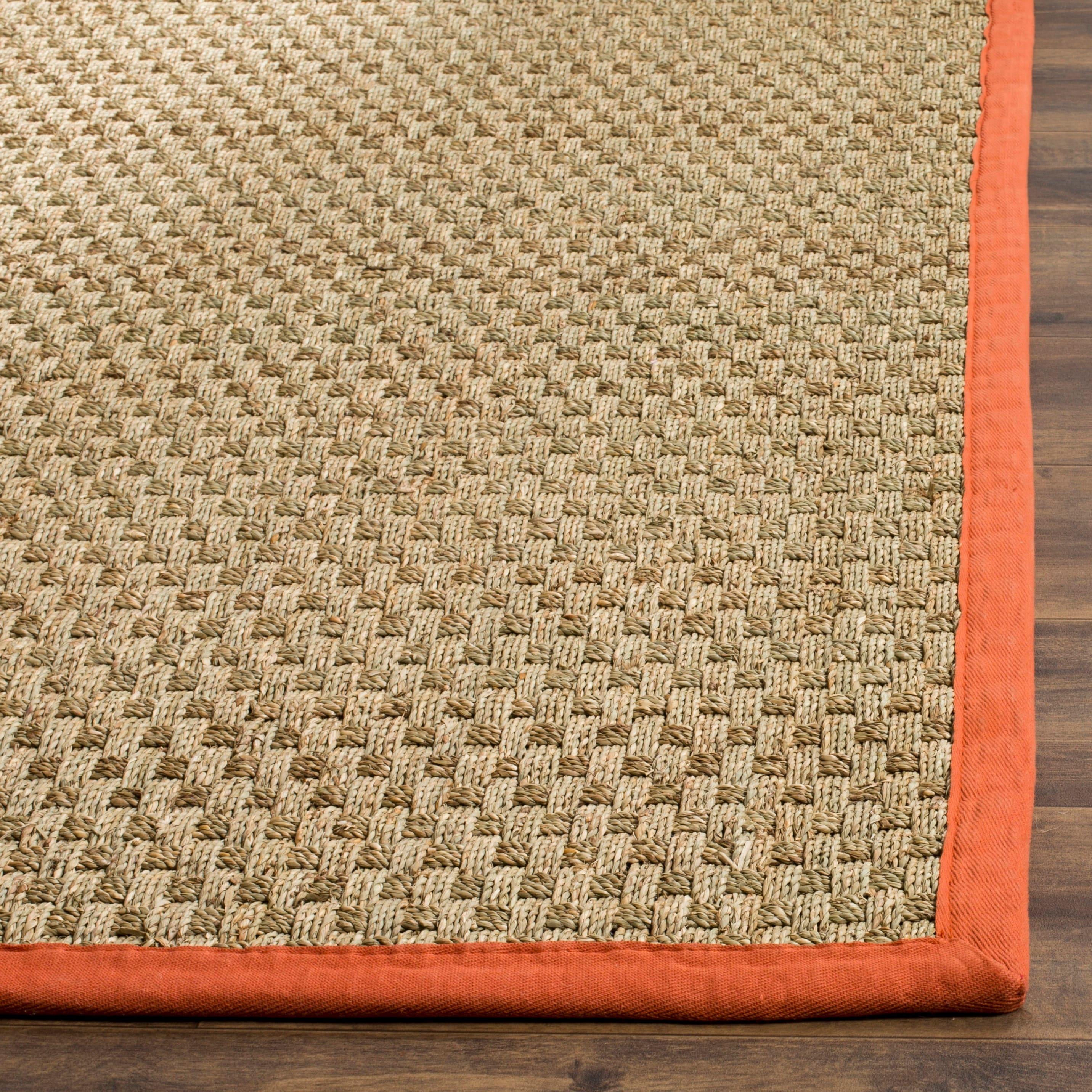 Natural Fiber NF114 Power Loomed Indoor Runner Rug - Natural/Rust - 2'6"x8' - Safavieh.