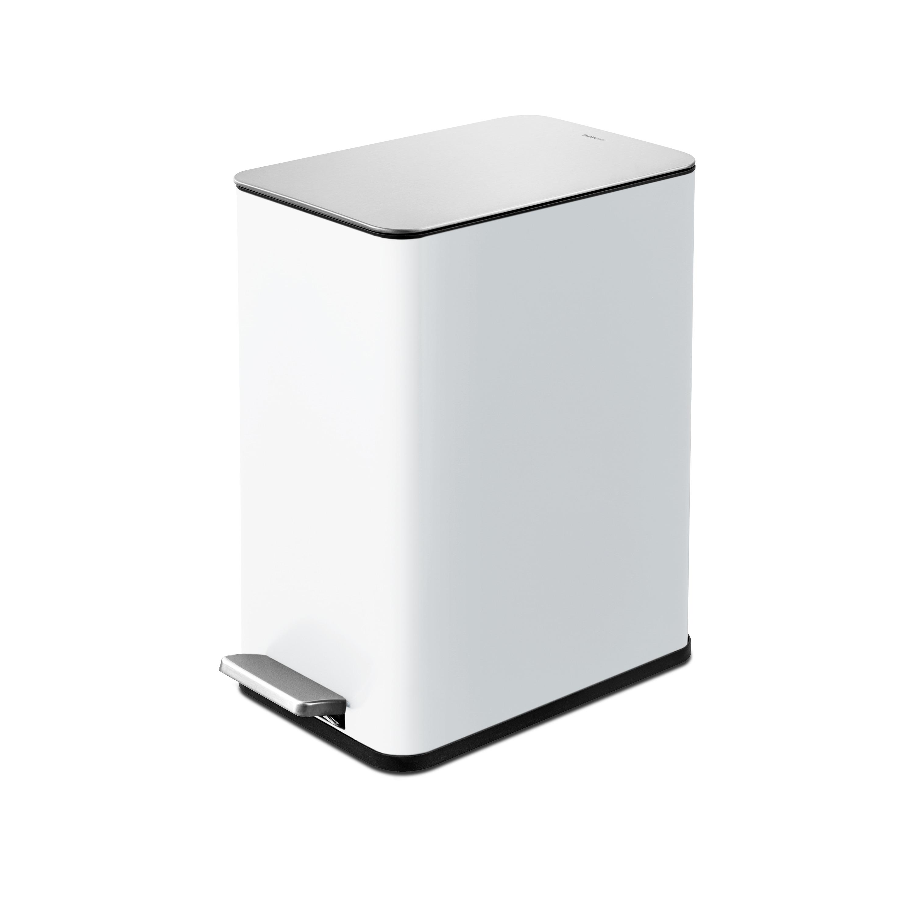 Wayfair Basics® 2.6 Gallon Stainless Steel Rectangular Step On Bathroom Trash Can