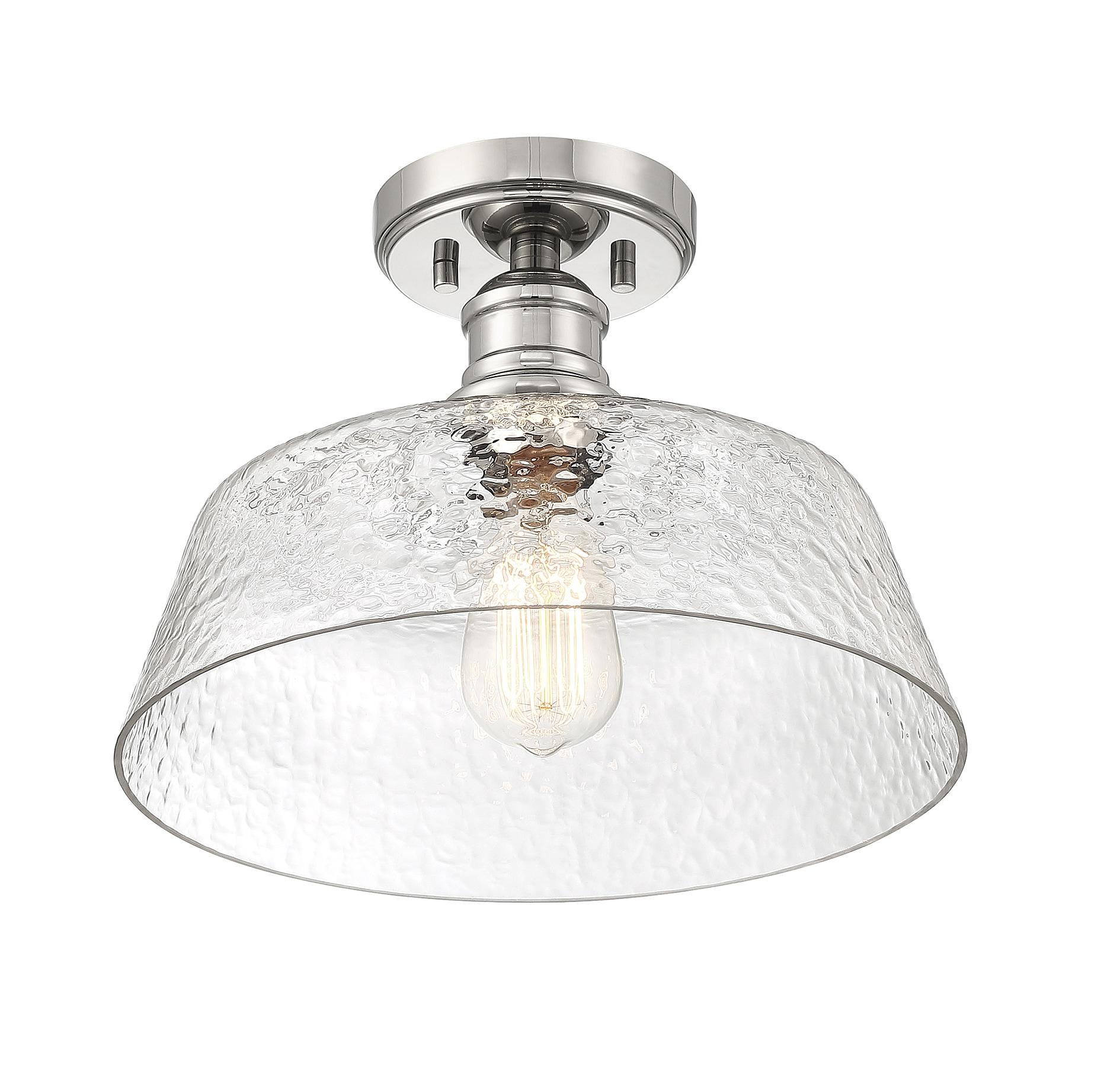 Trade Winds Finn 1-Light Ceiling Light in Polished Nickel